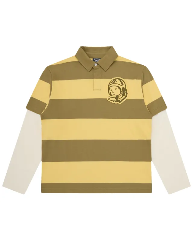 Applique Astro Layered Stripe LS Rugby Shirt made by Billionaire Boys Club