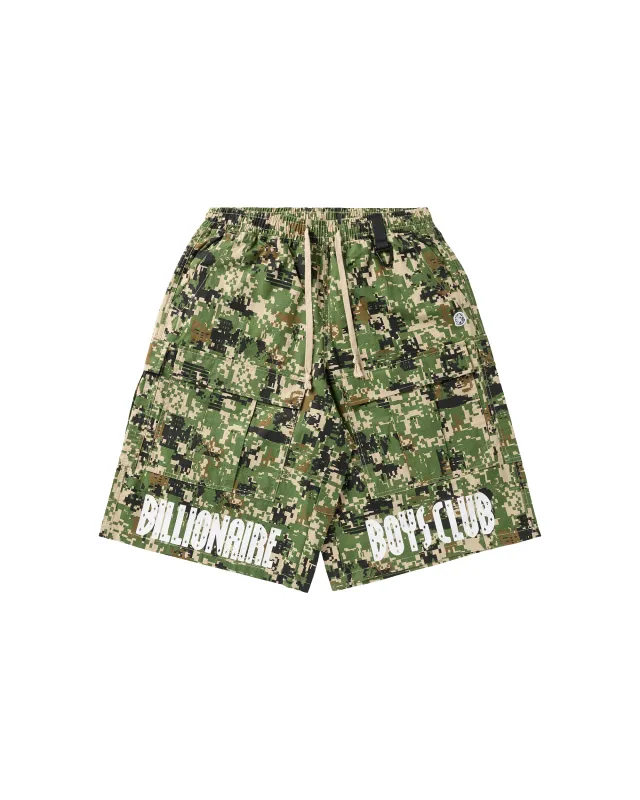 camo cargo shorts made by Billionaire Boys Club