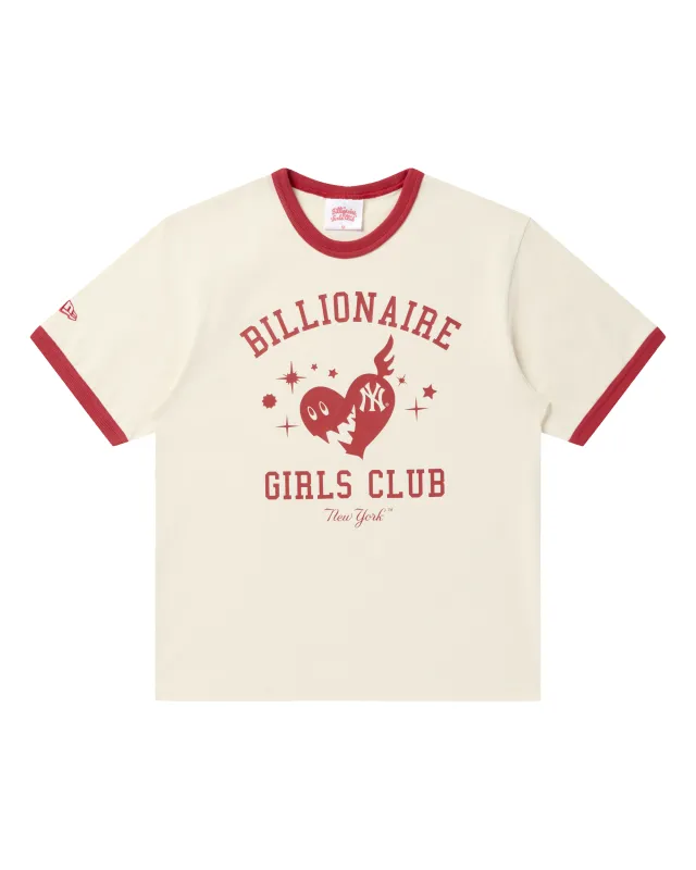 Womens NY Yankees Heart Monster Ringer Tee made by Billionaire Boys Club
