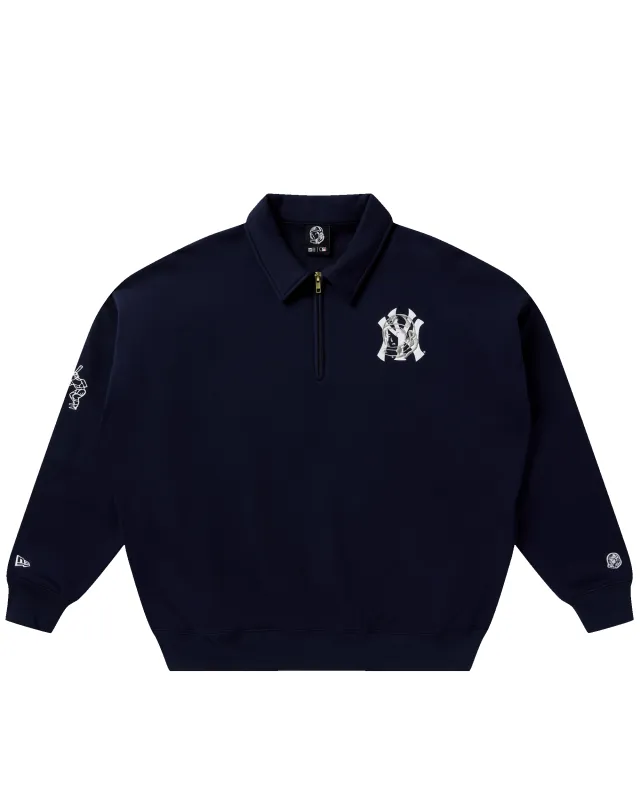 NY Yankees Quarter Zip Pullover made by Billionaire Boys Club