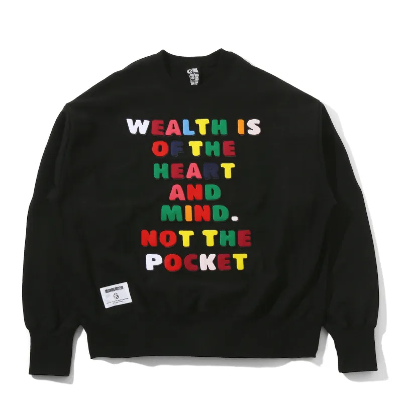 CHENILLE & PRINT LOGO REVERSE WEAVE SWEATSHIRT STARFILED sold by Billionaire Boys Club