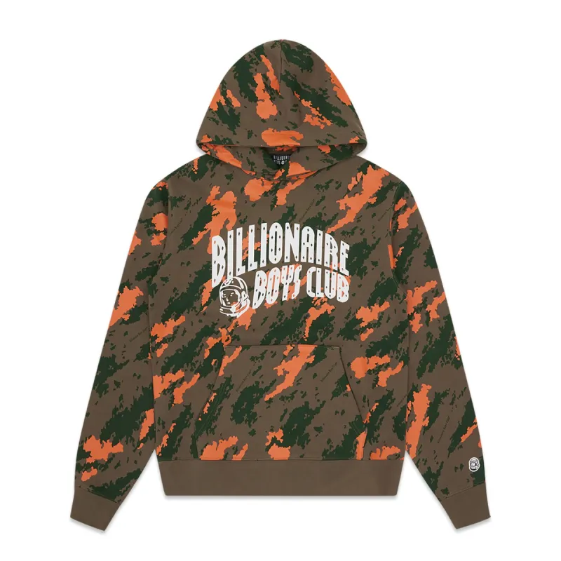 A/O CAMO PRINT ARCH LOGO POPOVER HOOD sold by Billionaire Boys Club