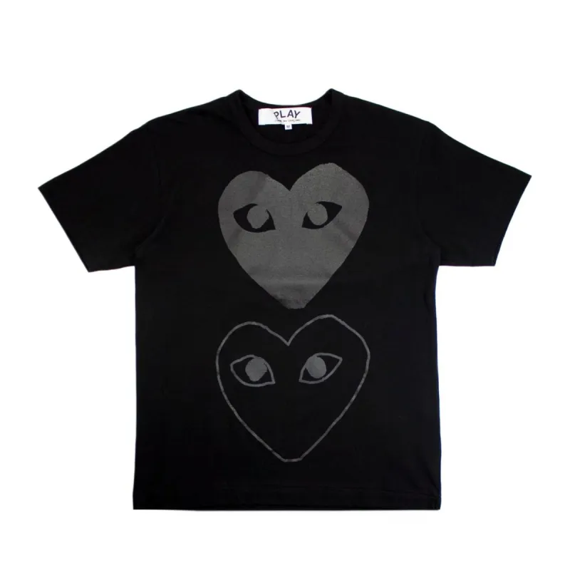 PLAY DOUBLE BLACK HEART T-SHIRT sold by Billionaire Boys Club