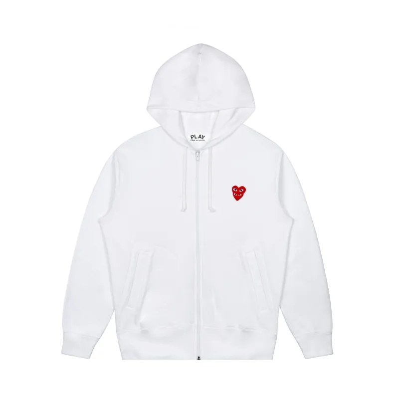 PLAY DOUBLE RED HEART FULL ZIP SWEATSHIRT sold by Billionaire Boys Club