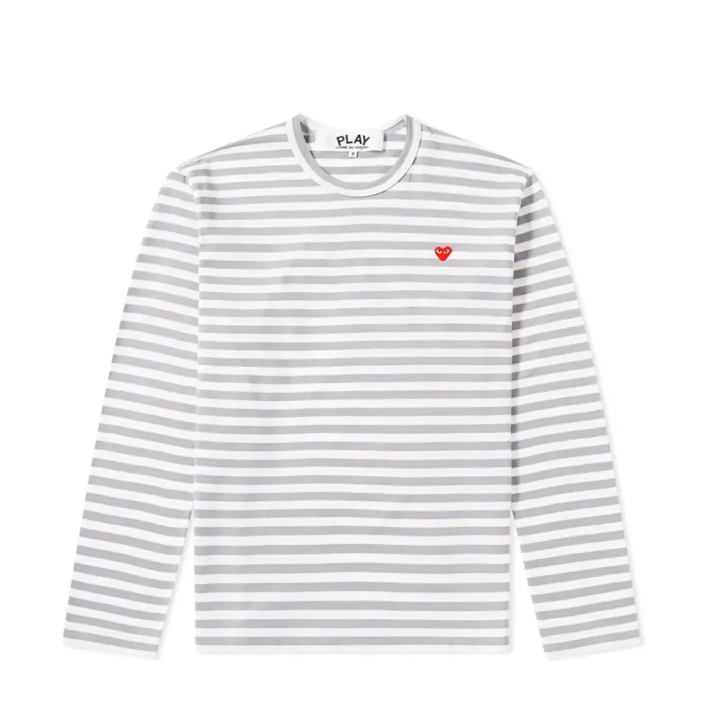 Colour Series Little Red Heart L/S Striped T-Shirt sold by Billionaire Boys Club