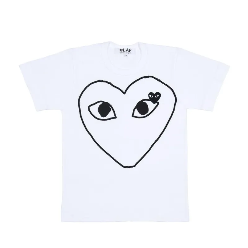PLAY Black Outline Heart T-Shirt sold by Billionaire Boys Club