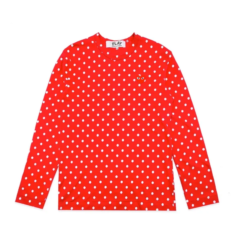 POLKA DOT L/S T-SHIRT WITH SMALL RED HEART sold by Billionaire Boys Club