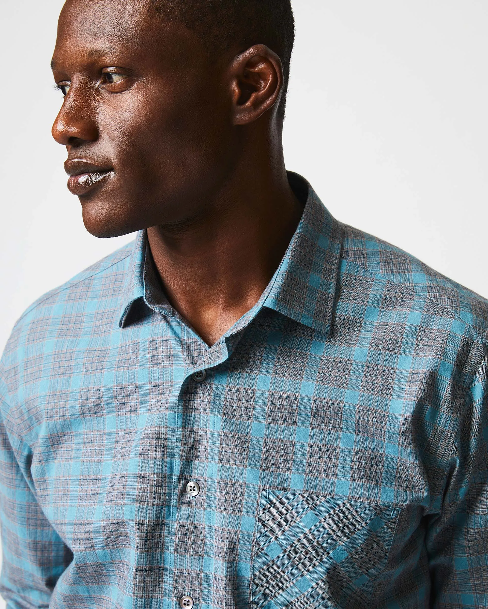 Grid Plaid John T Shirt sold by Billy Reid product image thumbnail 2