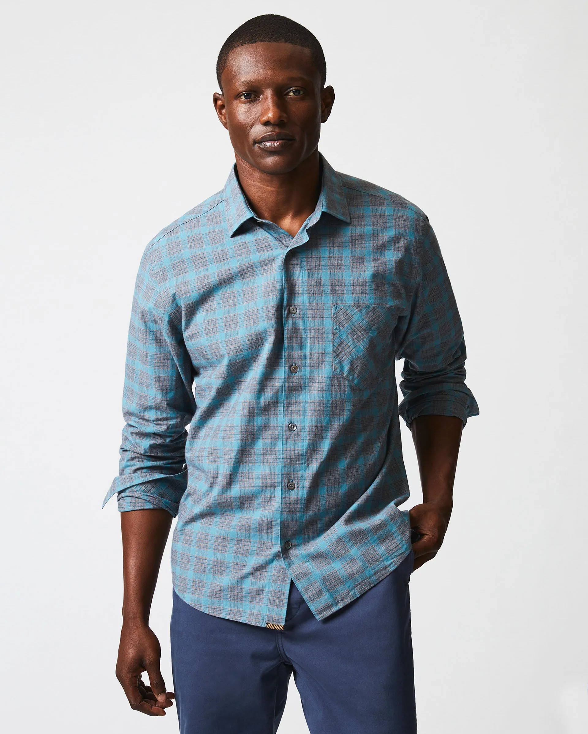 Grid Plaid John T Shirt sold by Billy Reid
