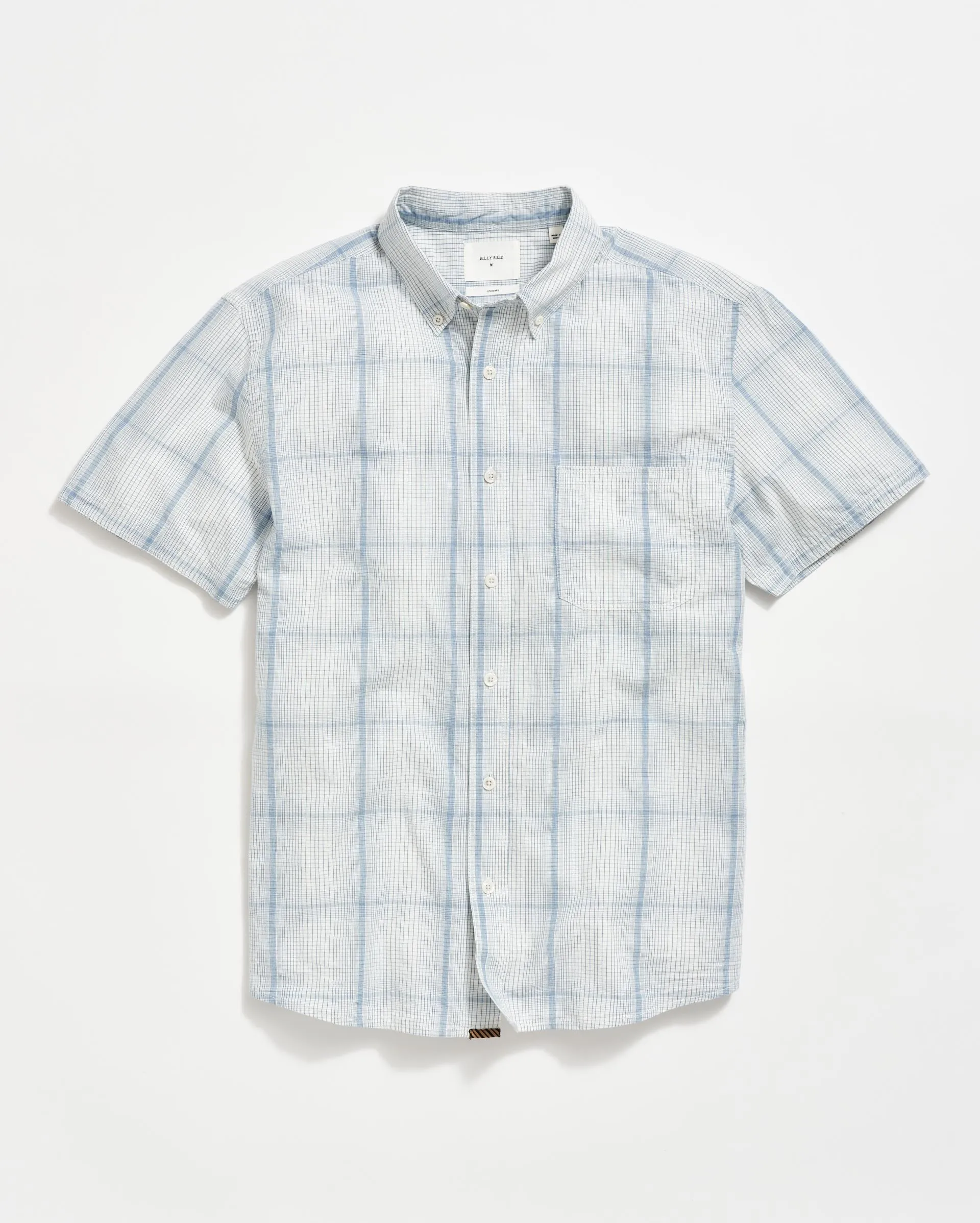 Short Sleeve Line Plaid Tuscumbia Shirt Button Down sold by Billy Reid