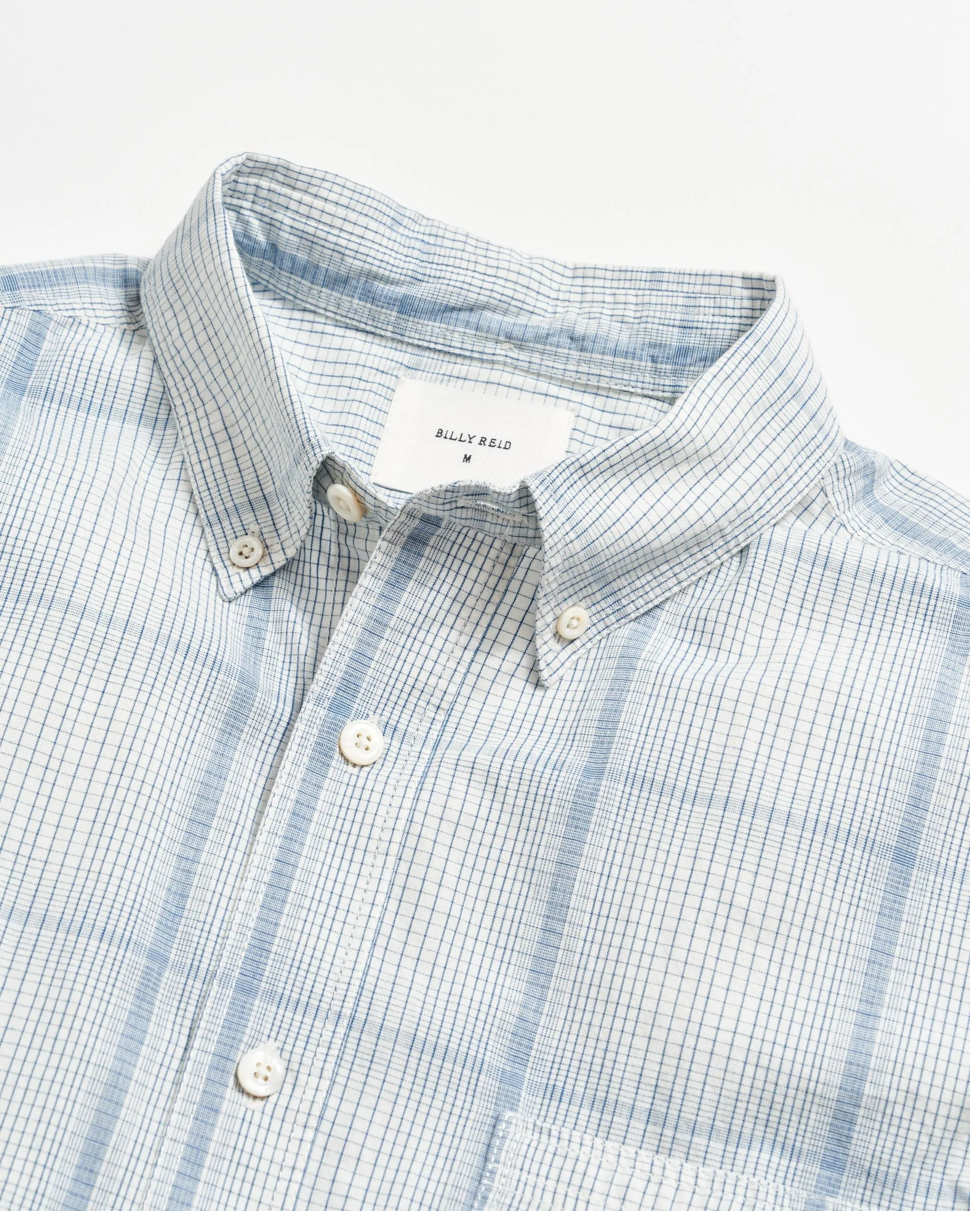 Short Sleeve Line Plaid Tuscumbia Shirt Button Down sold by Billy Reid product image thumbnail 4
