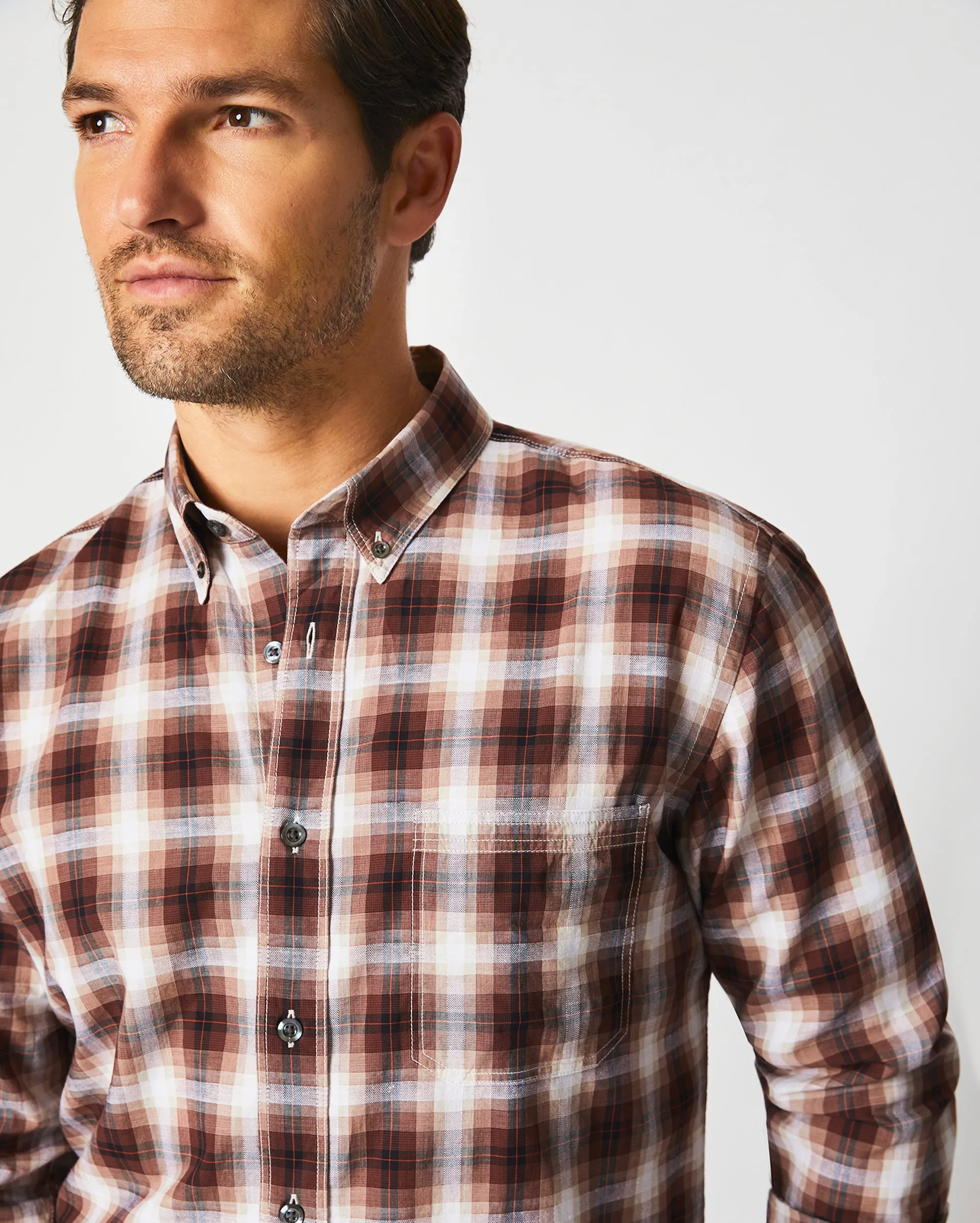 Textural Plaid Tuscumbia Shirt Button Down sold by Billy Reid product image thumbnail 2
