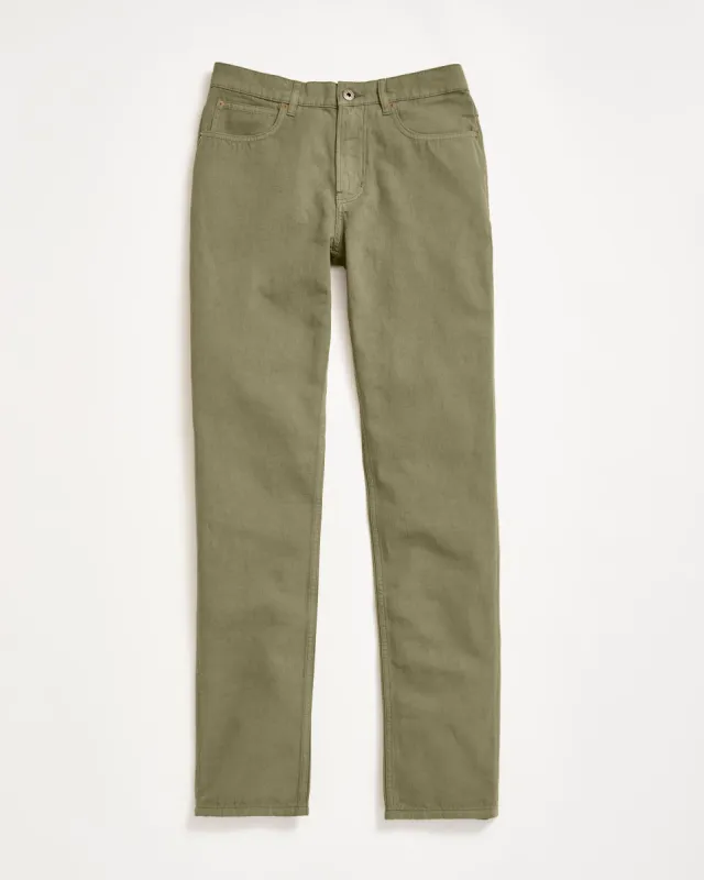 Cotton Linen 5 Pocket Pant sold by Billy Reid