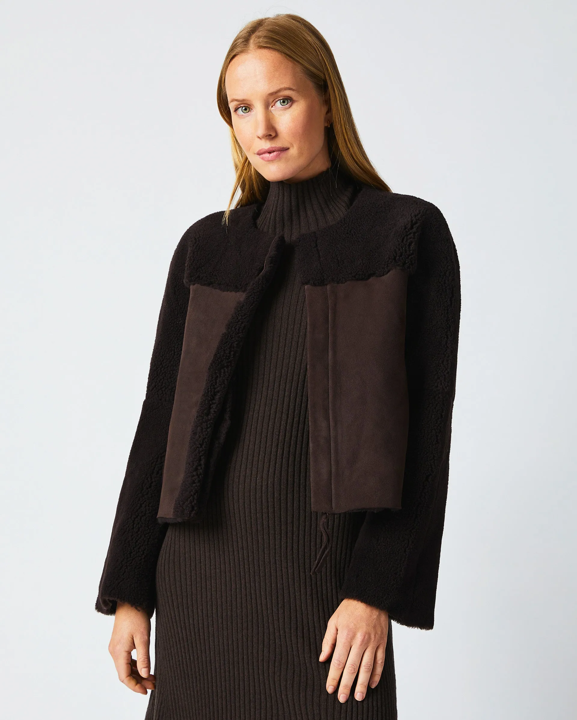 Short Shearling Jacket sold by Billy Reid product image thumbnail 2