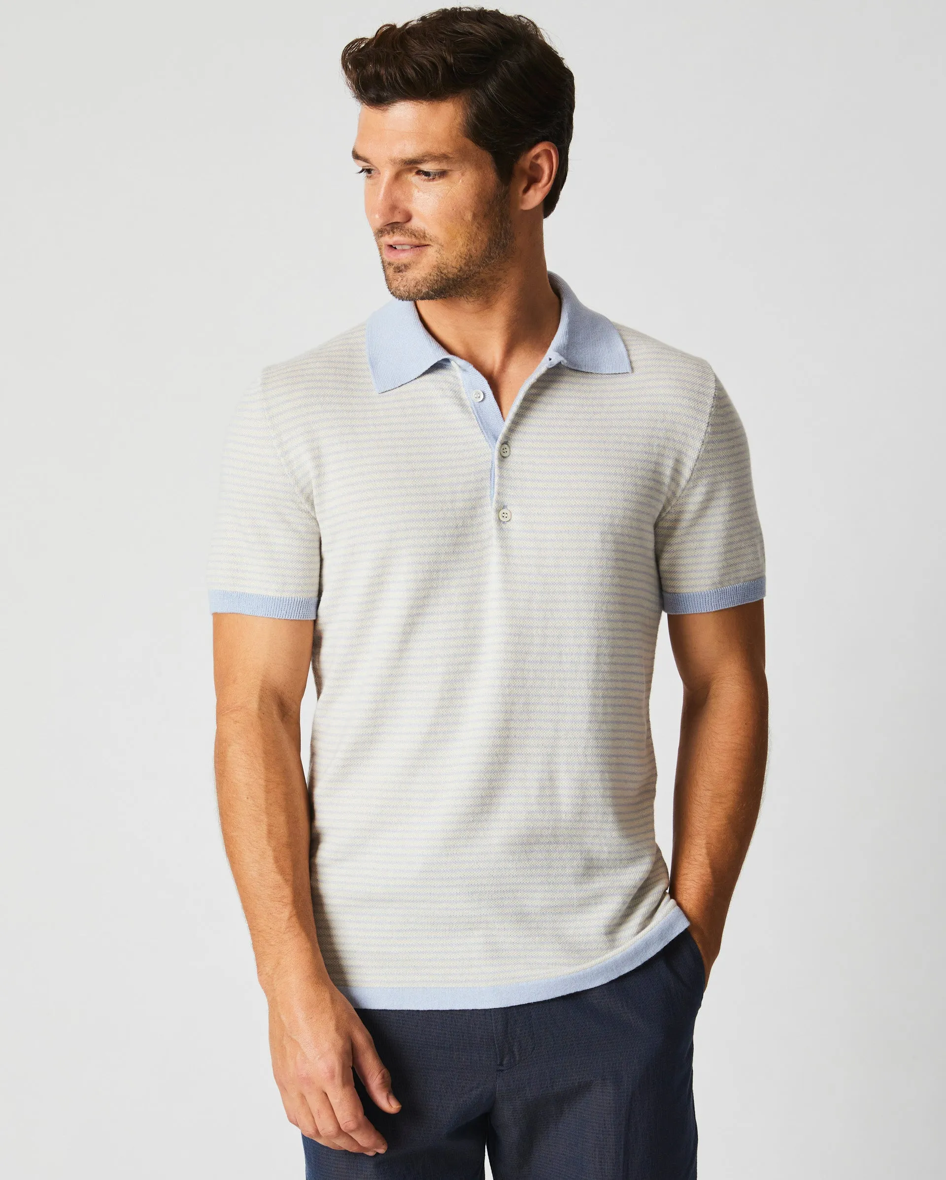 STRIPE SWEATER POLO sold by Billy Reid product image thumbnail 2