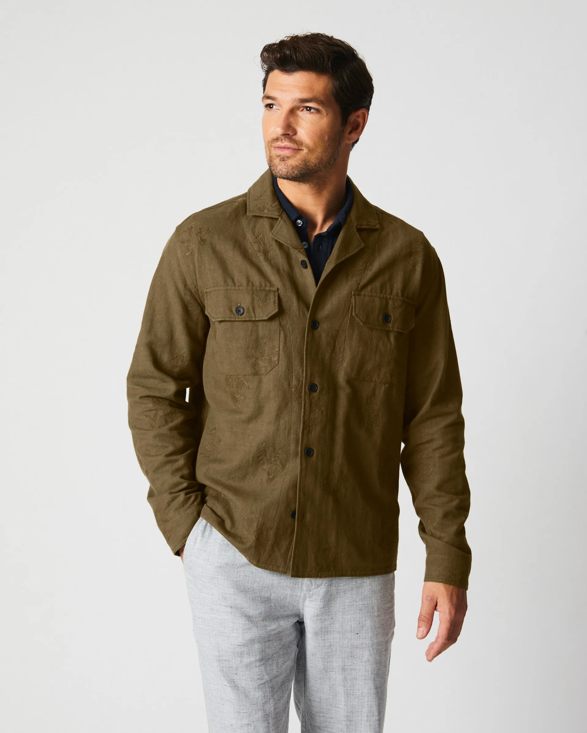 Pelican Gulf Embroidered Overshirt sold by Billy Reid product image thumbnail 2