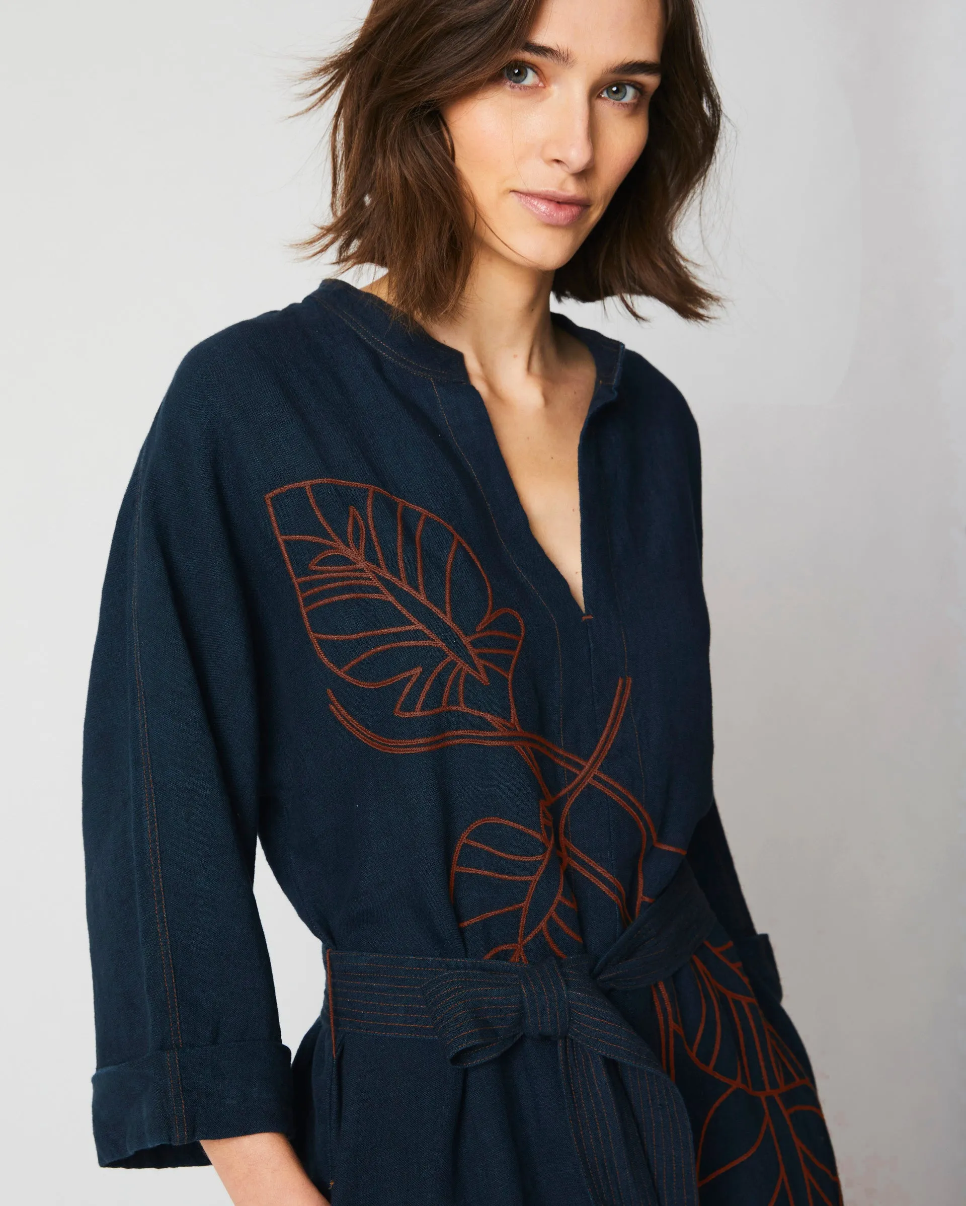 Embroidered Maxi Tunic Dress sold by Billy Reid product image thumbnail 2