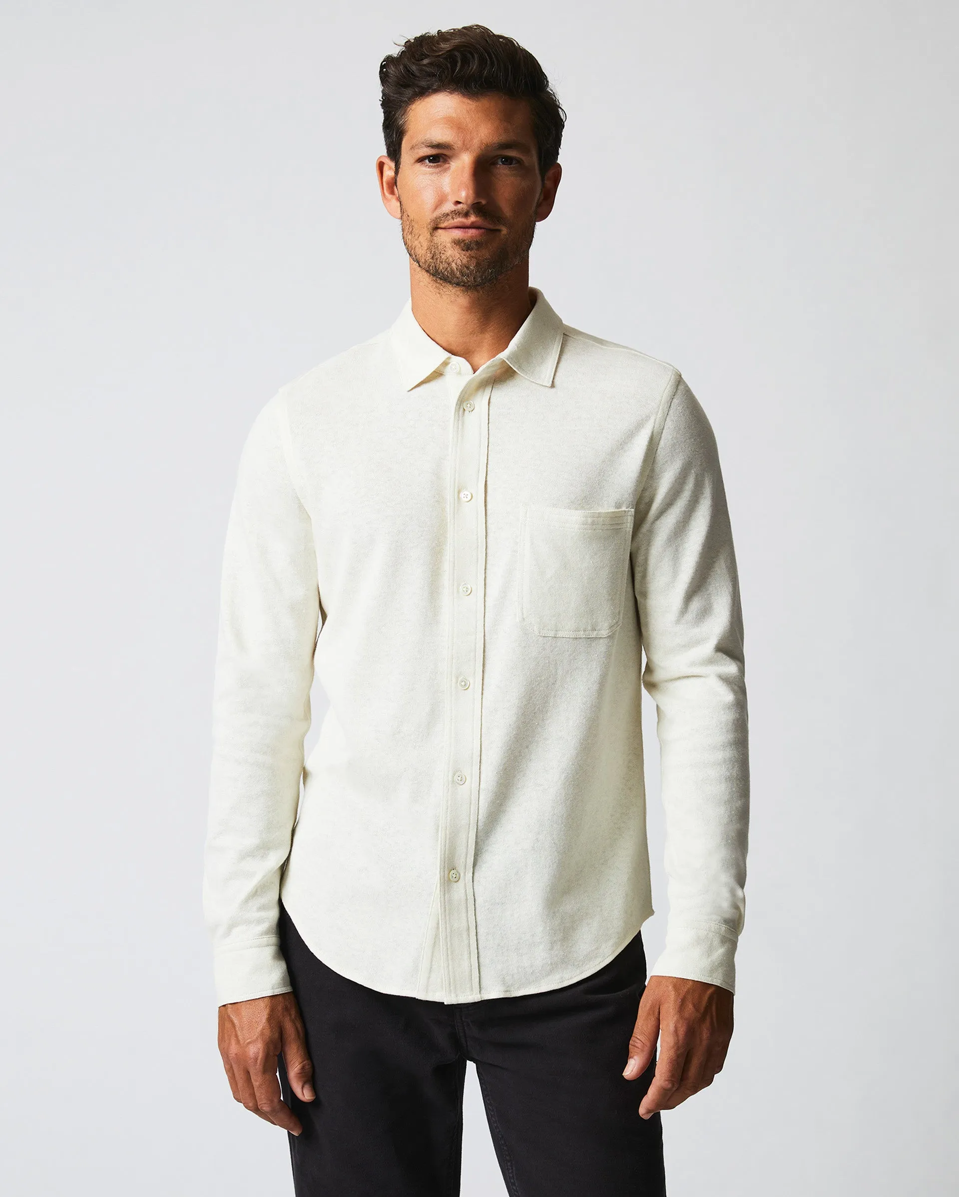 L/S Hemp Cotton Knit Shirt sold by Billy Reid product image thumbnail 2