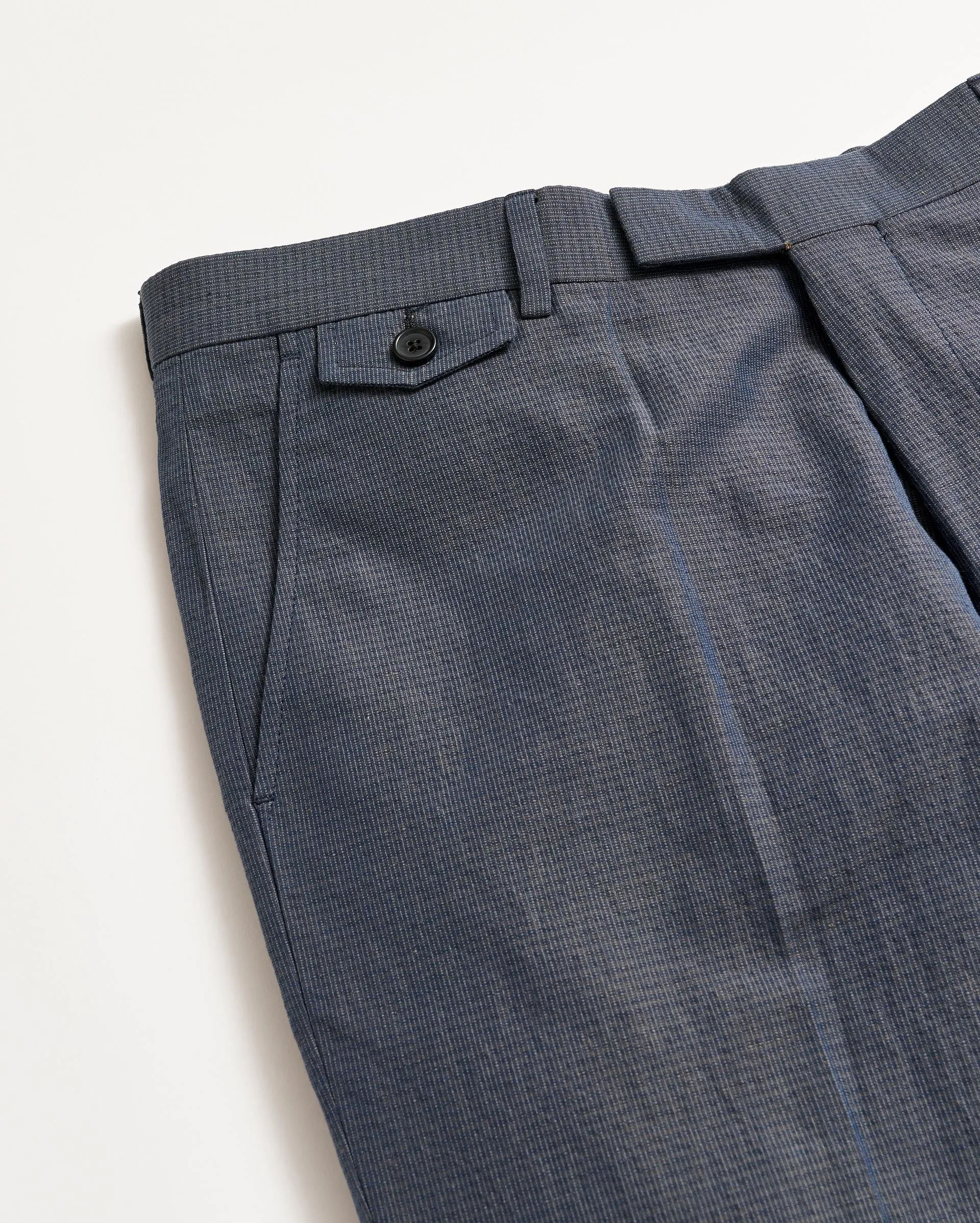 Micro-Seersucker Flat Front Trouser sold by Billy Reid product image thumbnail 4