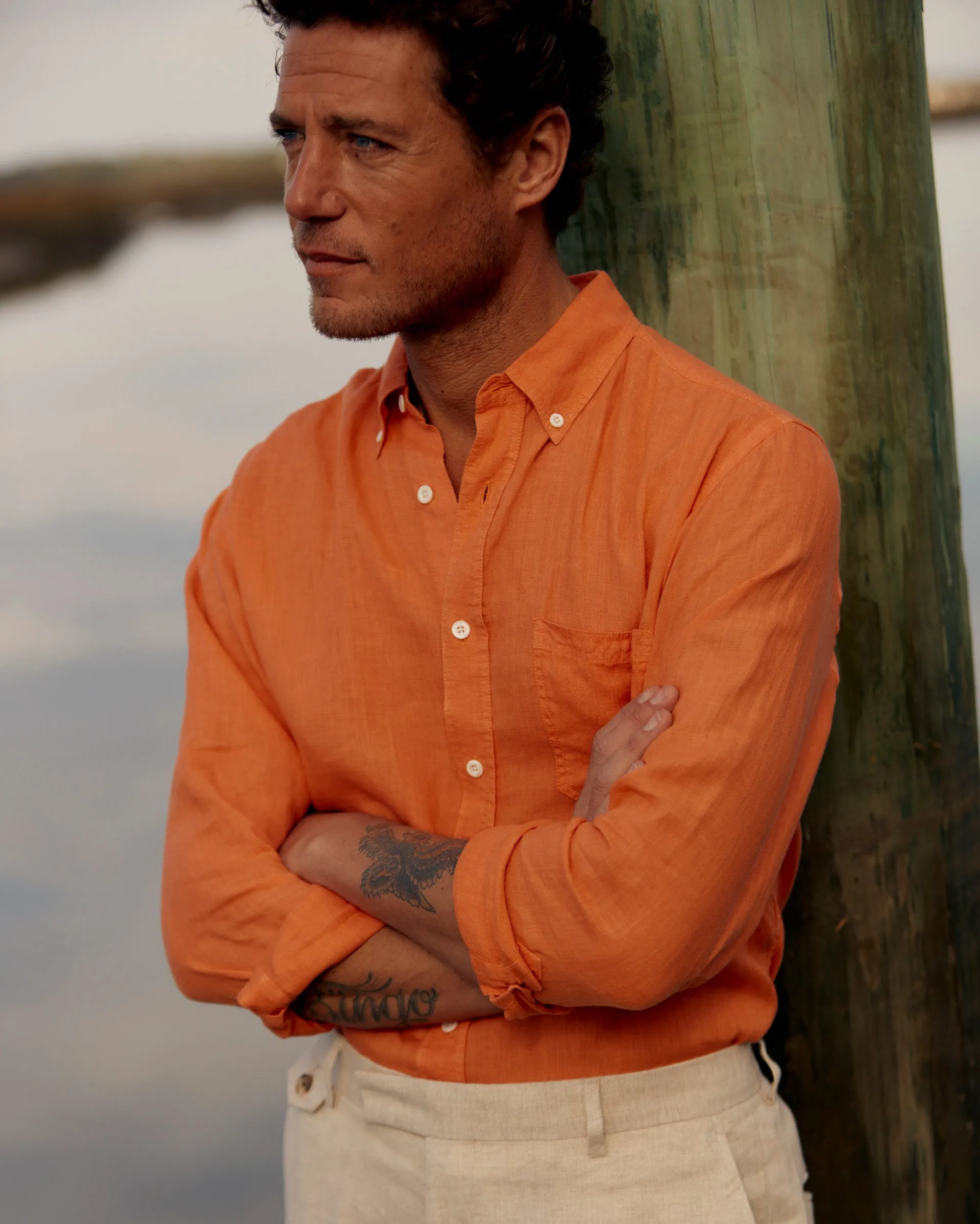 Tuscumbia Linen Shirt Button Down sold by Billy Reid product image thumbnail 3