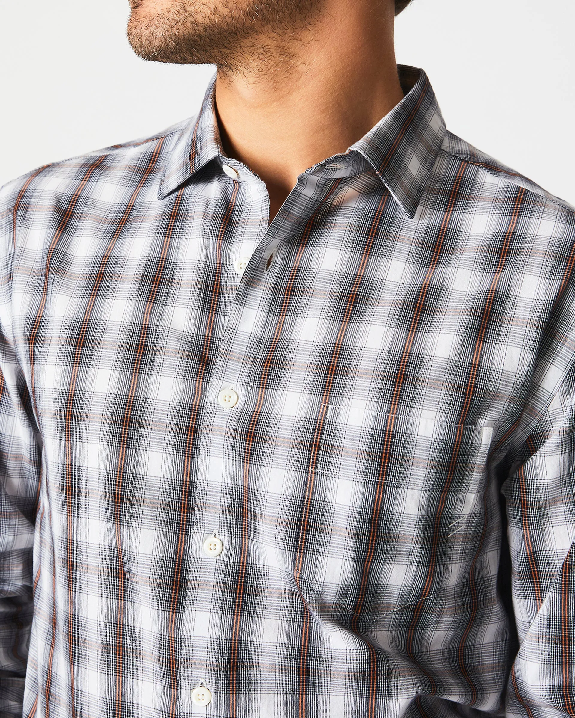 Shadow Plaid Pickwick Shirt sold by Billy Reid product image thumbnail 2