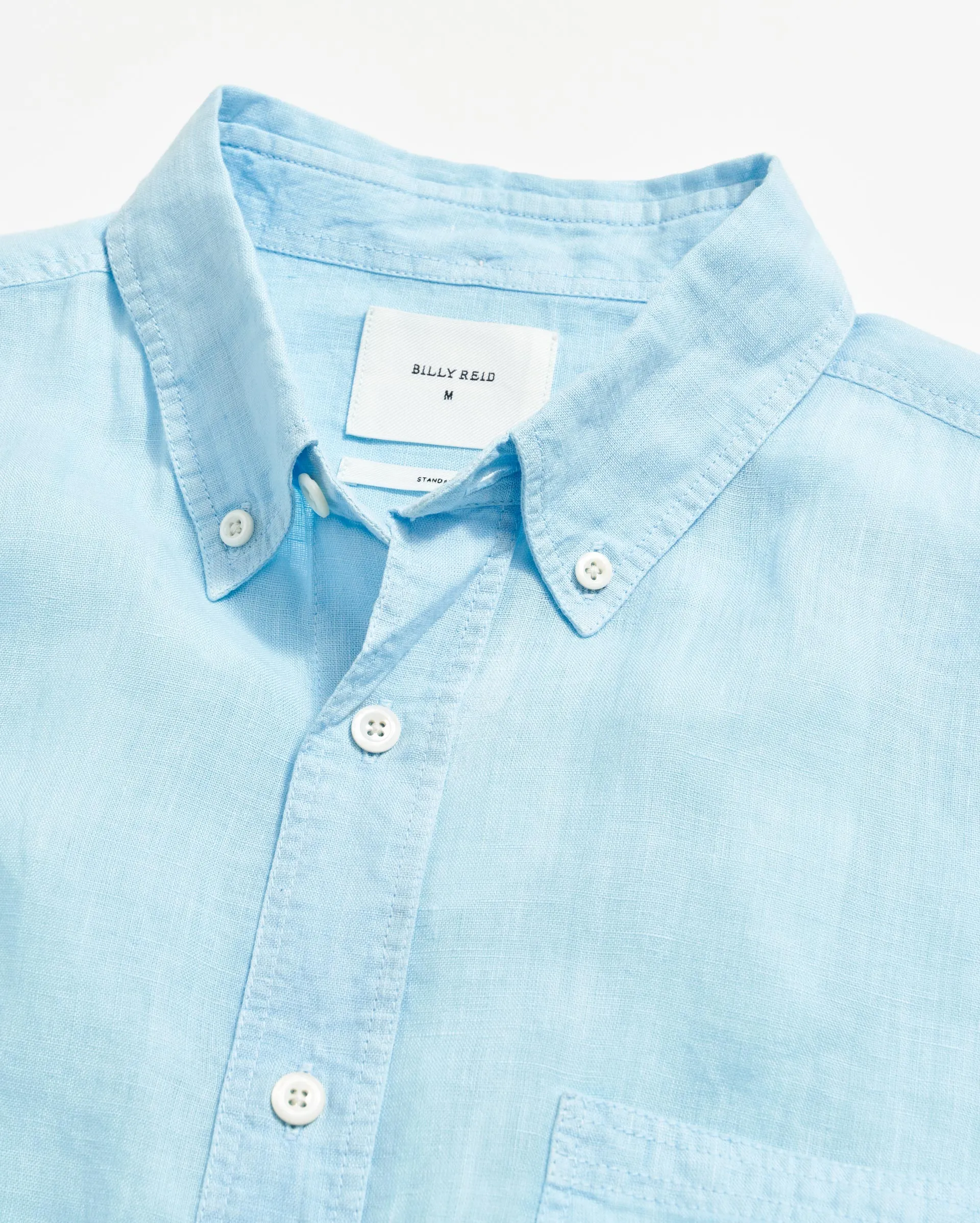 Short Sleeve Linen Tuscumbia Shirt Button Down sold by Billy Reid product image thumbnail 3