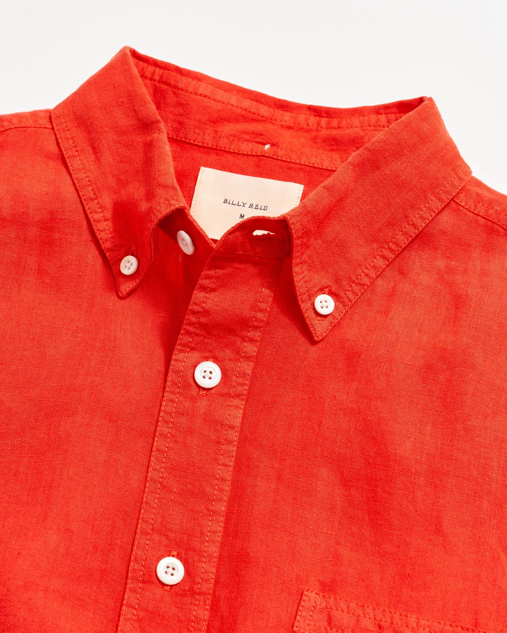 Short Sleeve Linen Tuscumbia Shirt Button Down sold by Billy Reid product image thumbnail 3