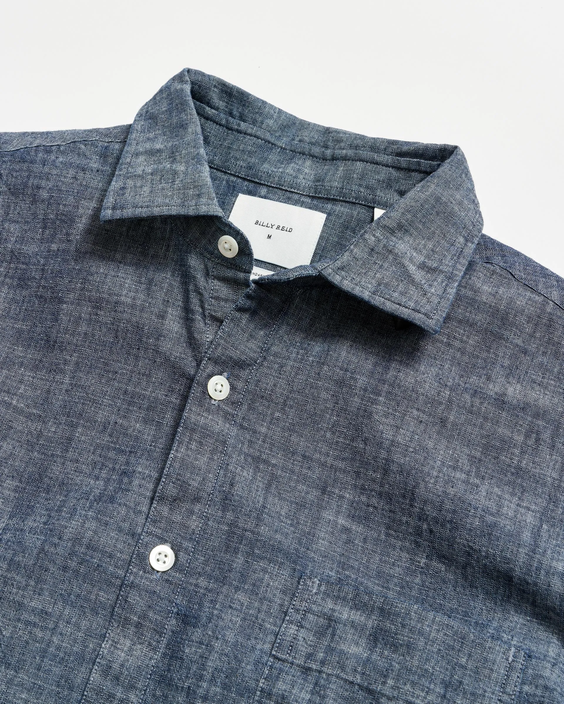 Chambray Pickwick Shirt sold by Billy Reid product image thumbnail 3