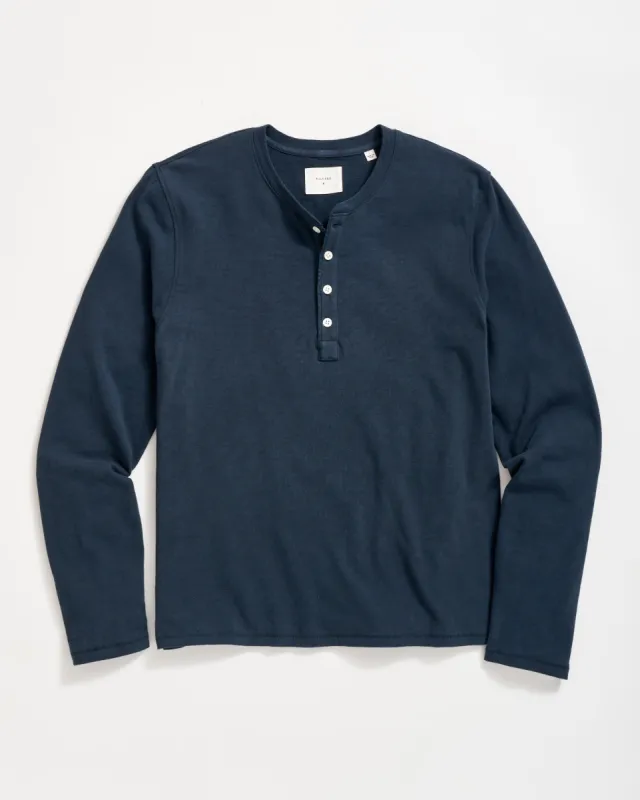 LONG SLEEVE ORGANIC COTTON HENLEY made by Billy Reid