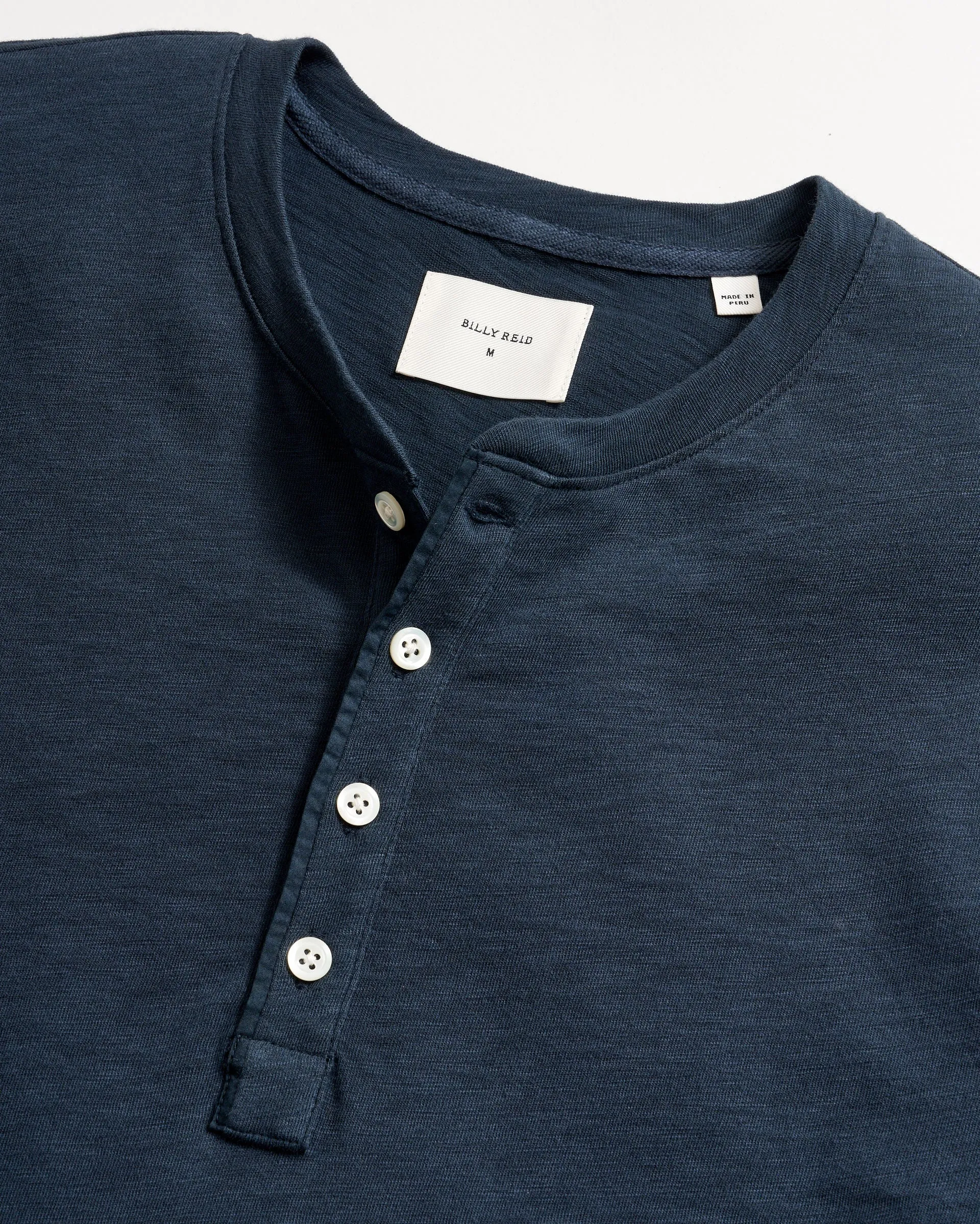 LONG SLEEVE ORGANIC COTTON HENLEY sold by Billy Reid product image thumbnail 4