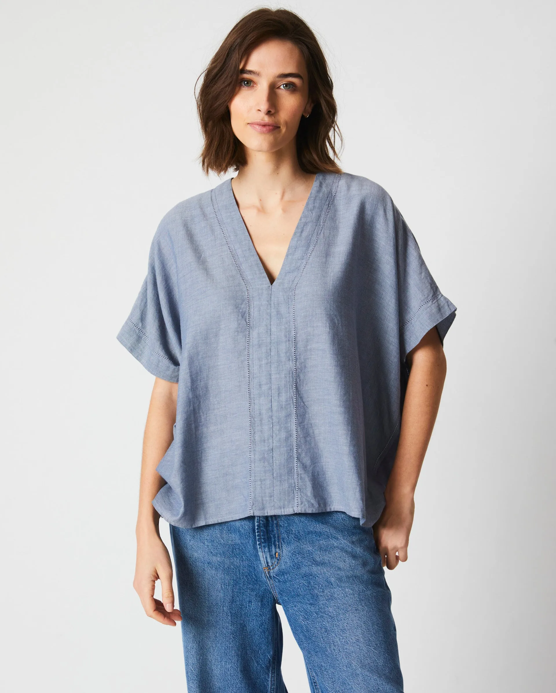 Pointelle Kaftan Blouse sold by Billy Reid product image thumbnail 2