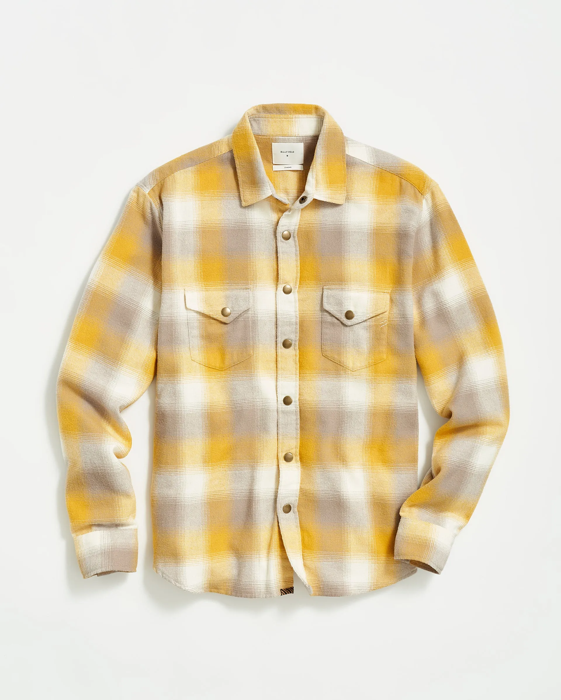 Flannel Bold Plaid Western Snap Front Shirt sold by Billy Reid