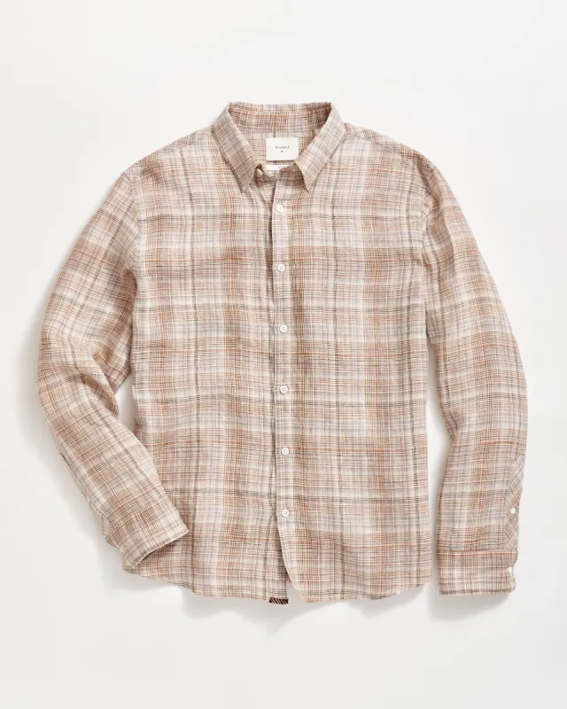 Linen Line Plaid Wilson Shirt sold by Billy Reid
