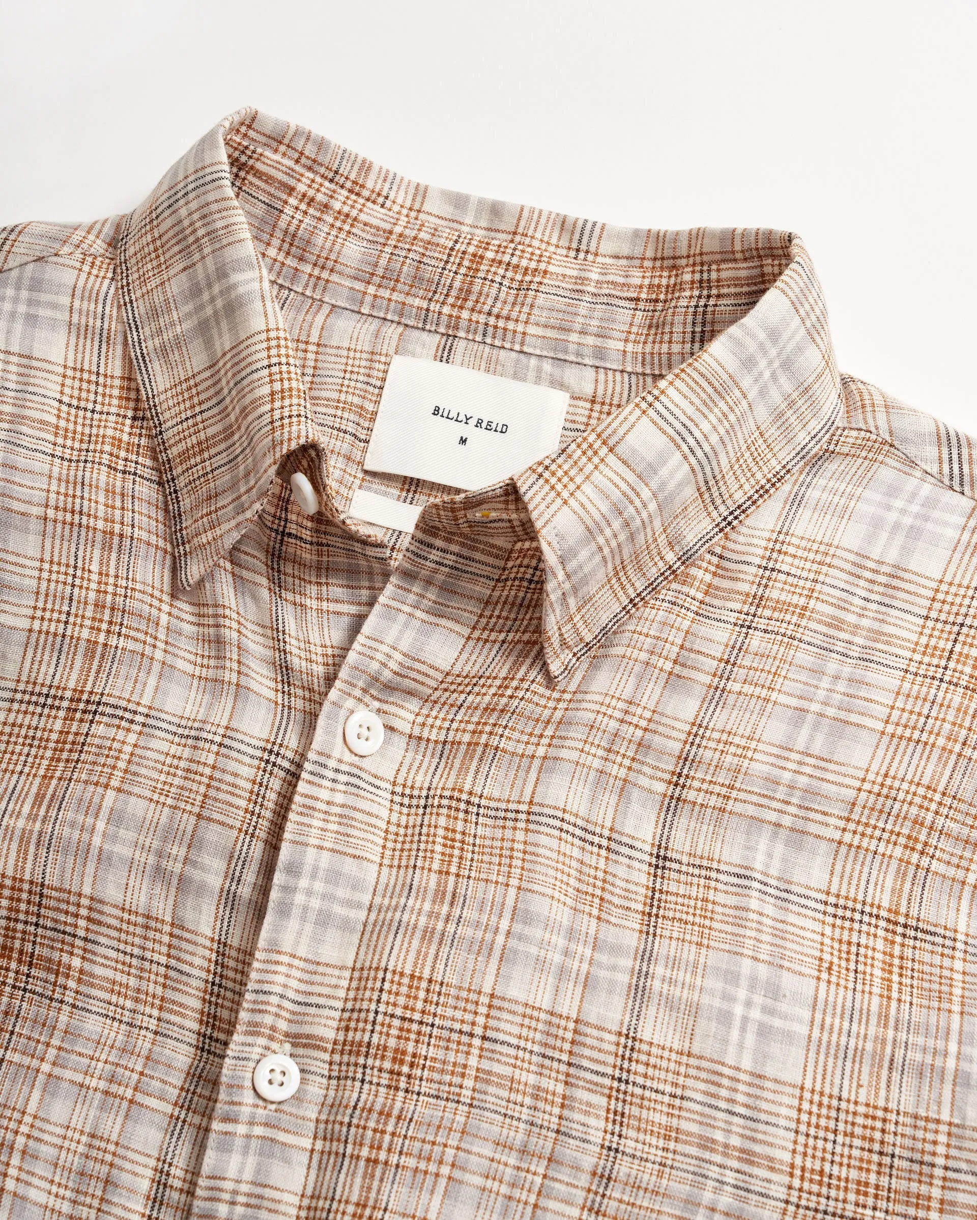 Linen Line Plaid Wilson Shirt sold by Billy Reid product image thumbnail 3