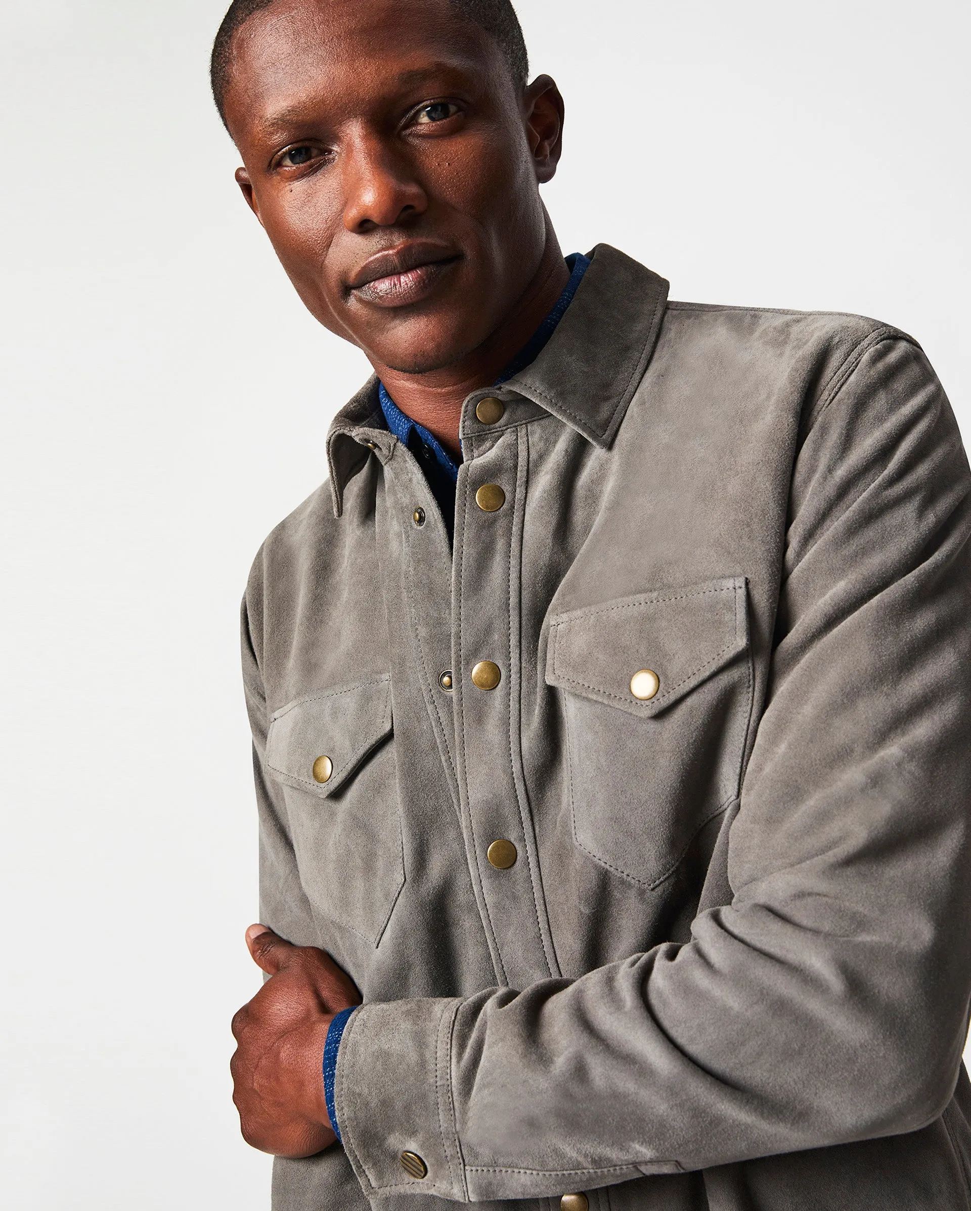 SAVOY SUEDE WORKSHIRT sold by Billy Reid product image thumbnail 2