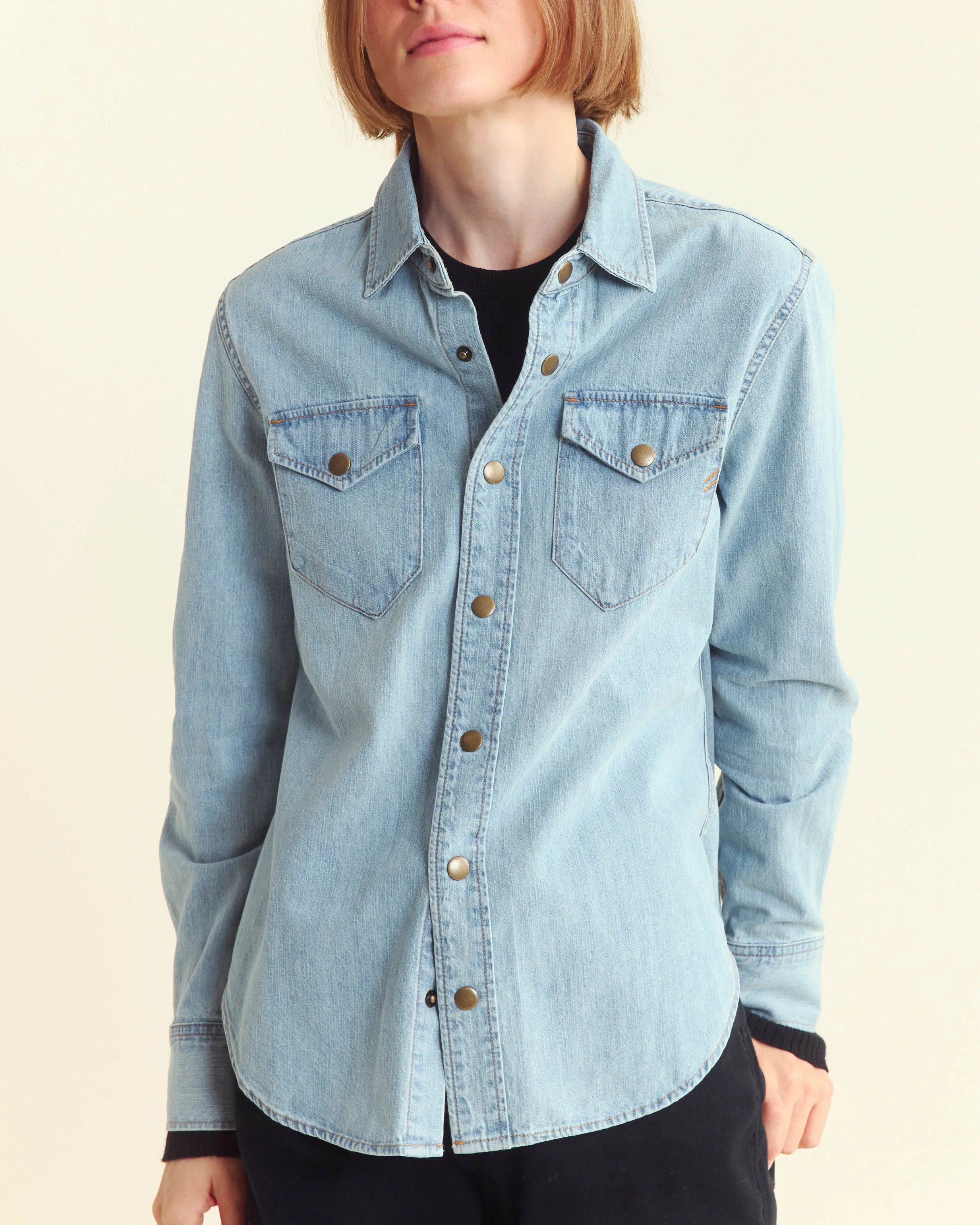 Women's Shoals Denim Shirt sold by Billy Reid product image thumbnail 2