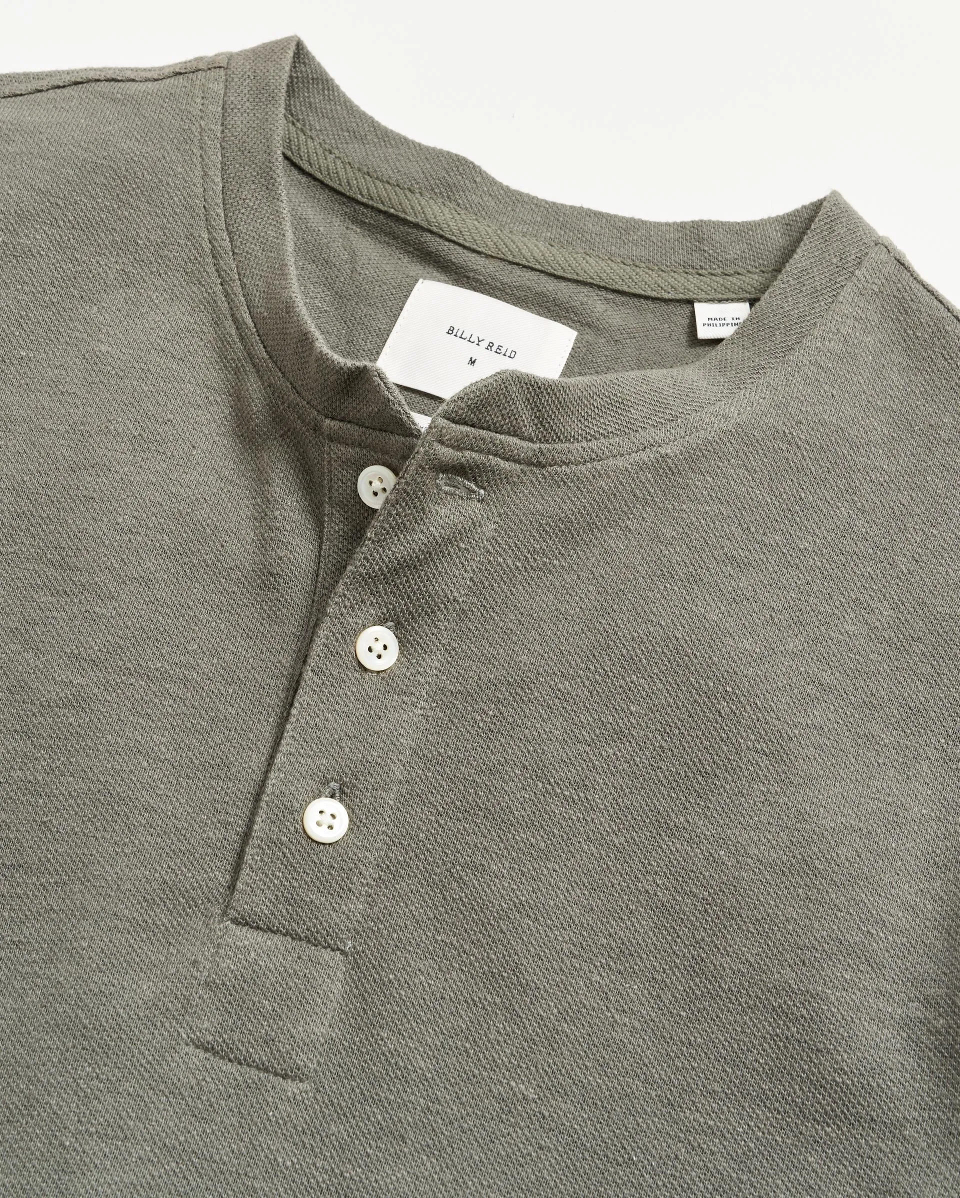 Short Sleeve Hemp Cotton Henley sold by Billy Reid product image thumbnail 3