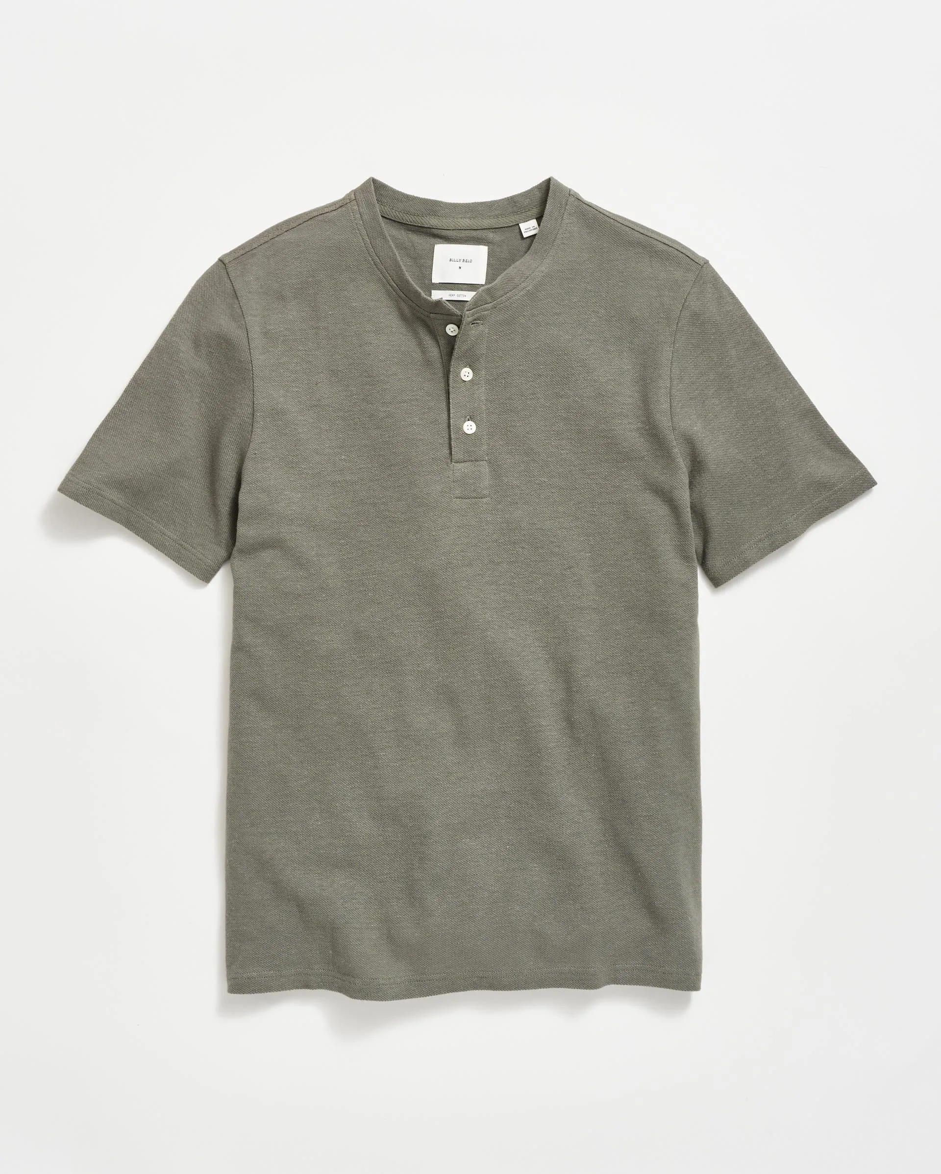 Short Sleeve Hemp Cotton Henley sold by Billy Reid