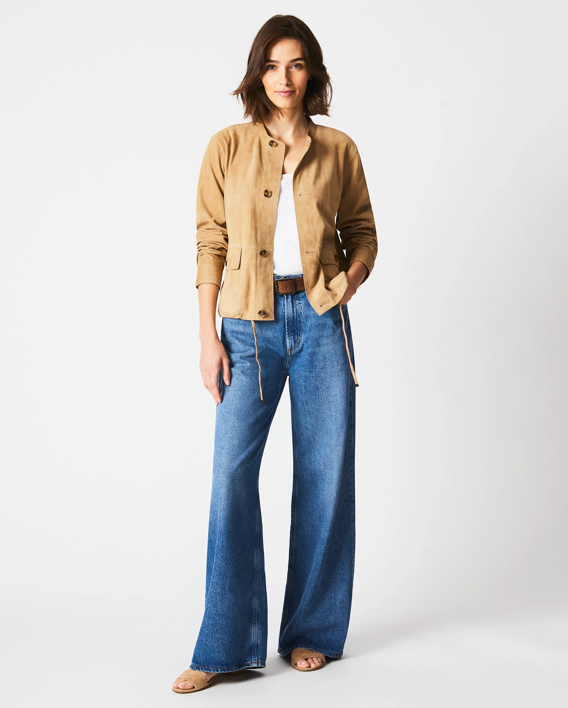 Suede Shell Jacket sold by Billy Reid product image thumbnail 2