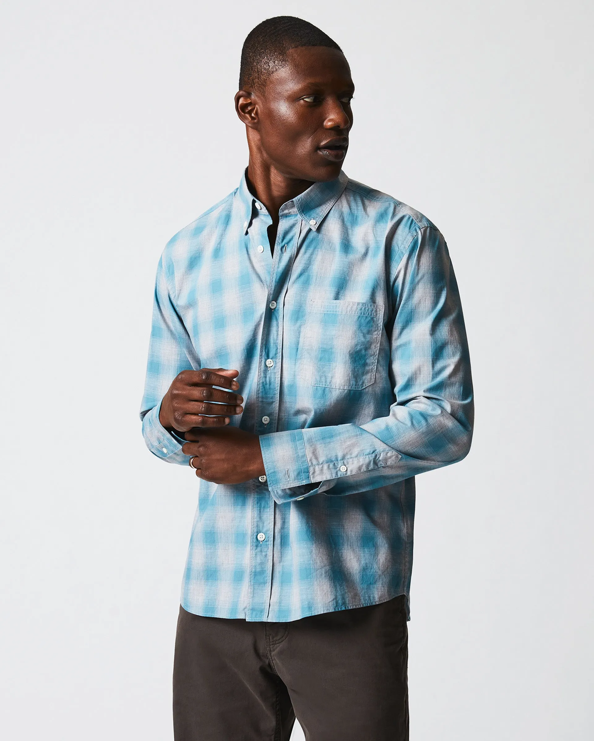 Melange Shadow Plaid Tuscumbia Shirt sold by Billy Reid product image thumbnail 2