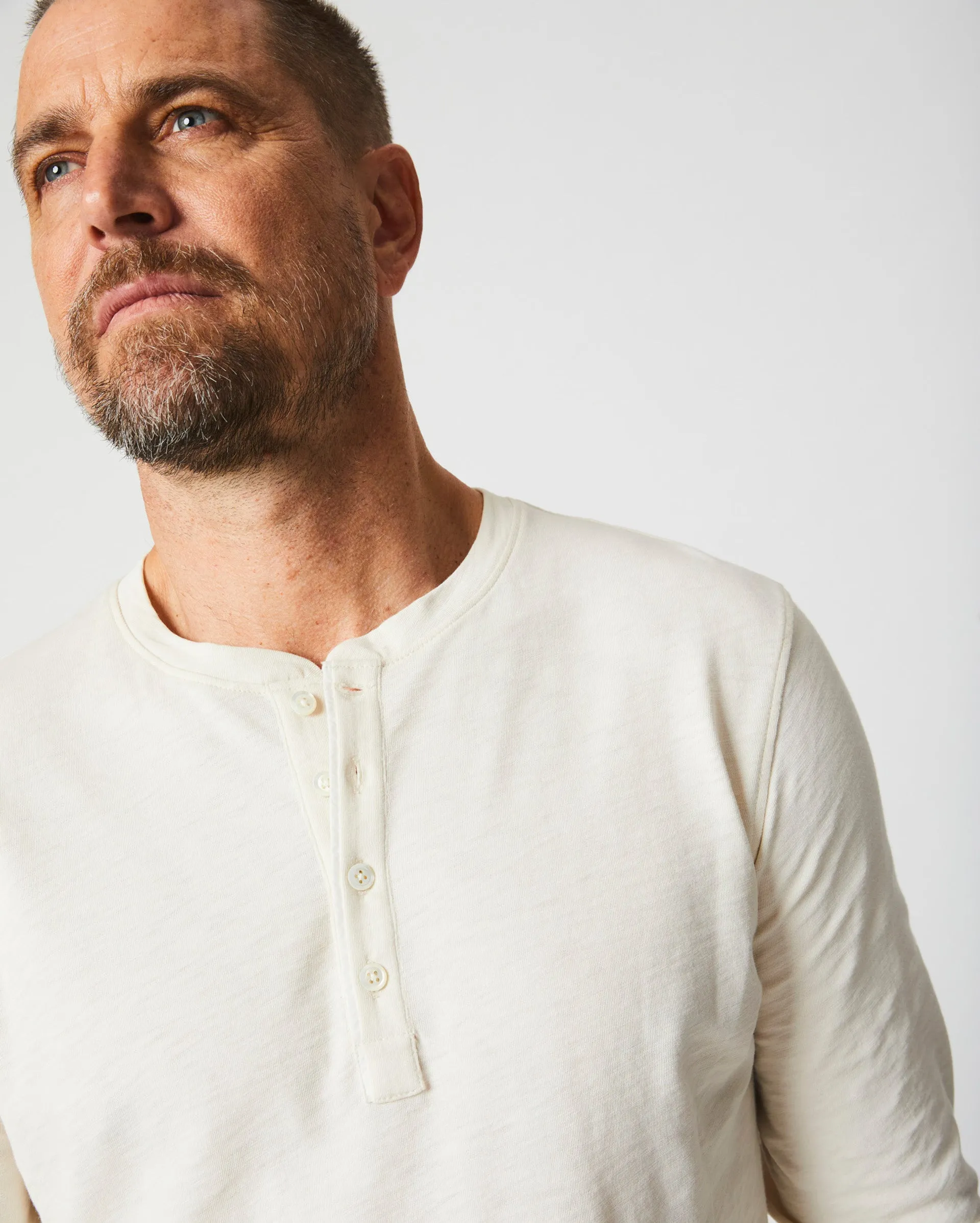 Long Sleeve Organic Cotton Henley sold by Billy Reid product image thumbnail 2