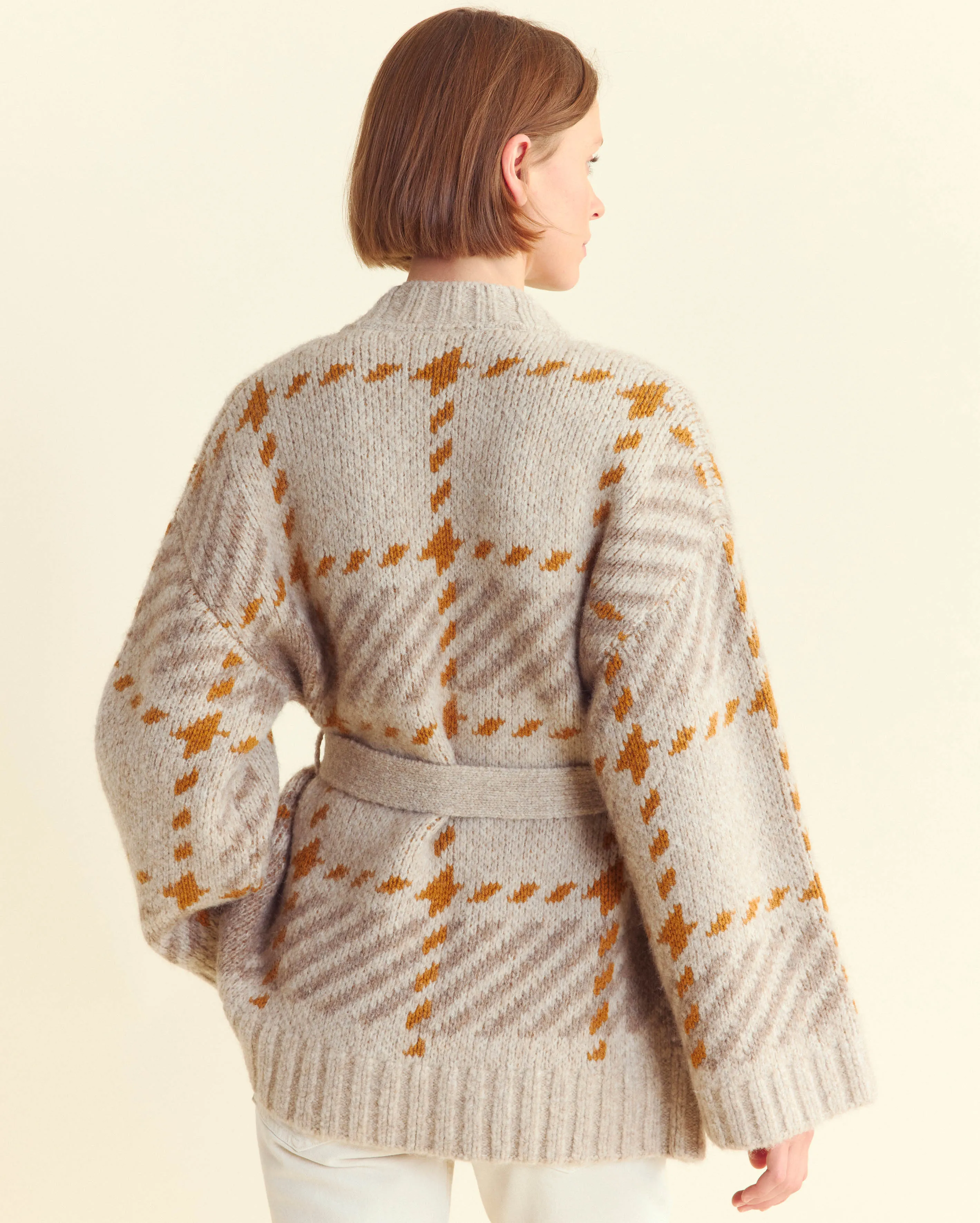 Plaid Wrap Cardigan sold by Billy Reid product image thumbnail 3