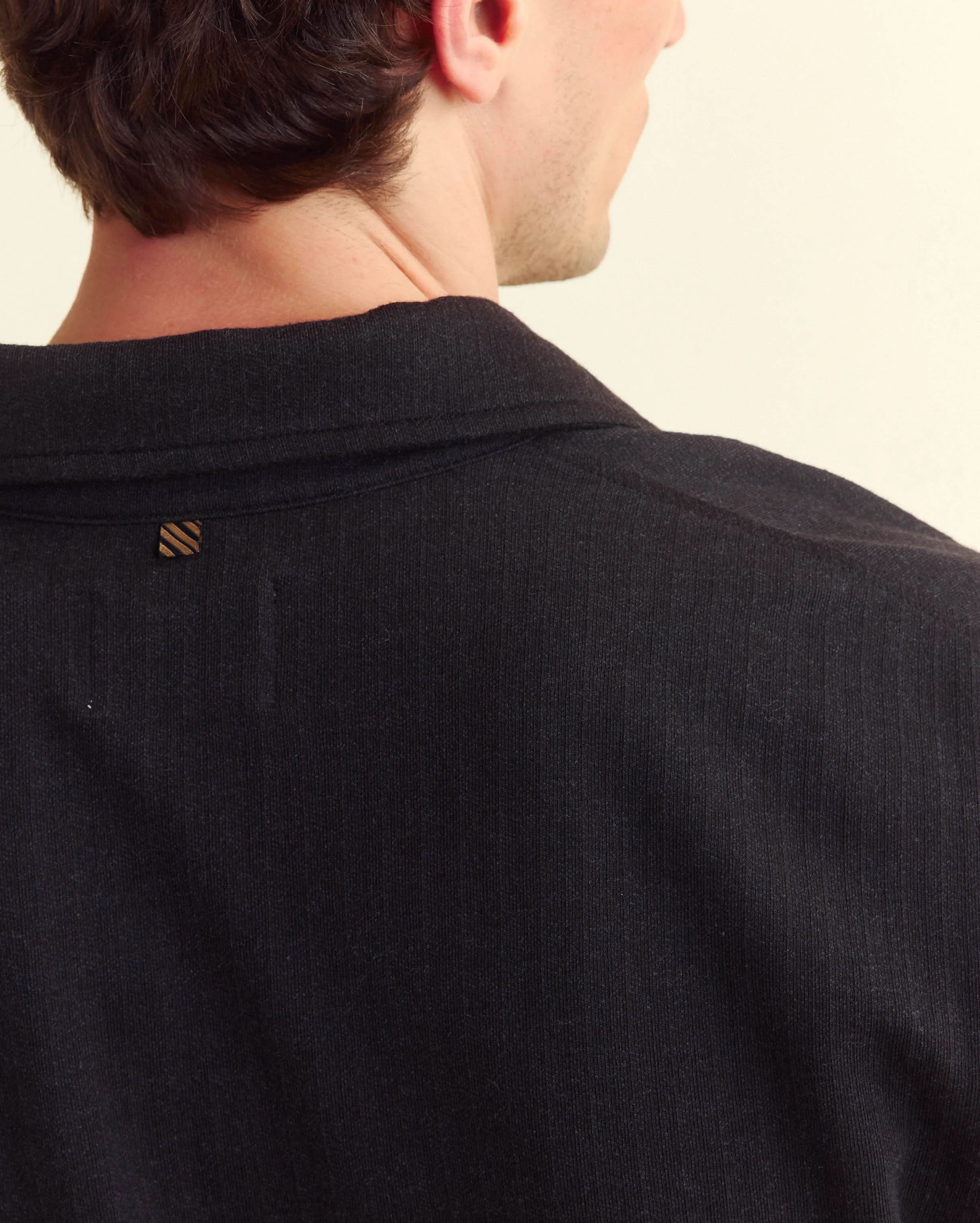 Long Sleeve Herringbone Polo sold by Billy Reid product image thumbnail 4
