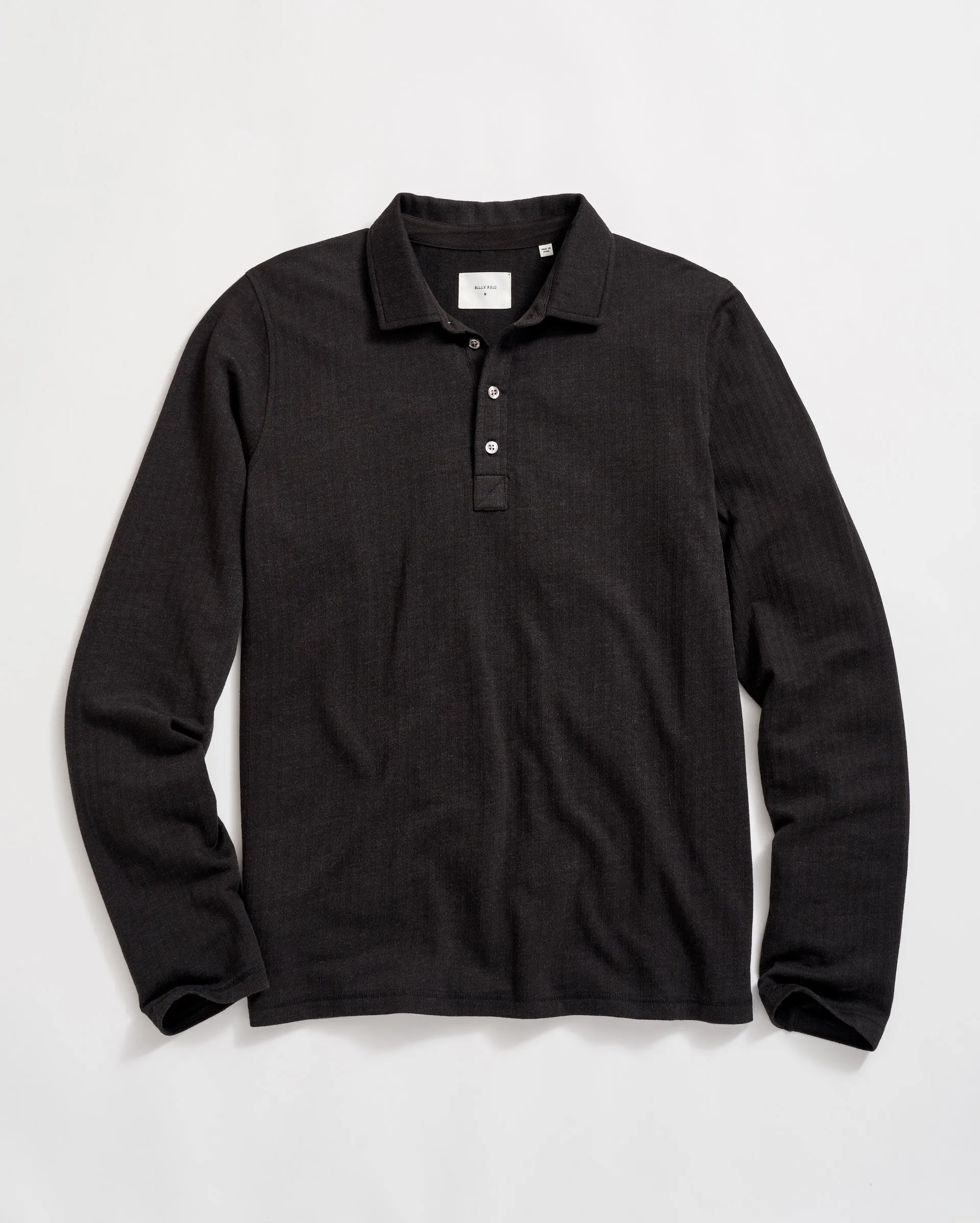 Long Sleeve Herringbone Polo sold by Billy Reid