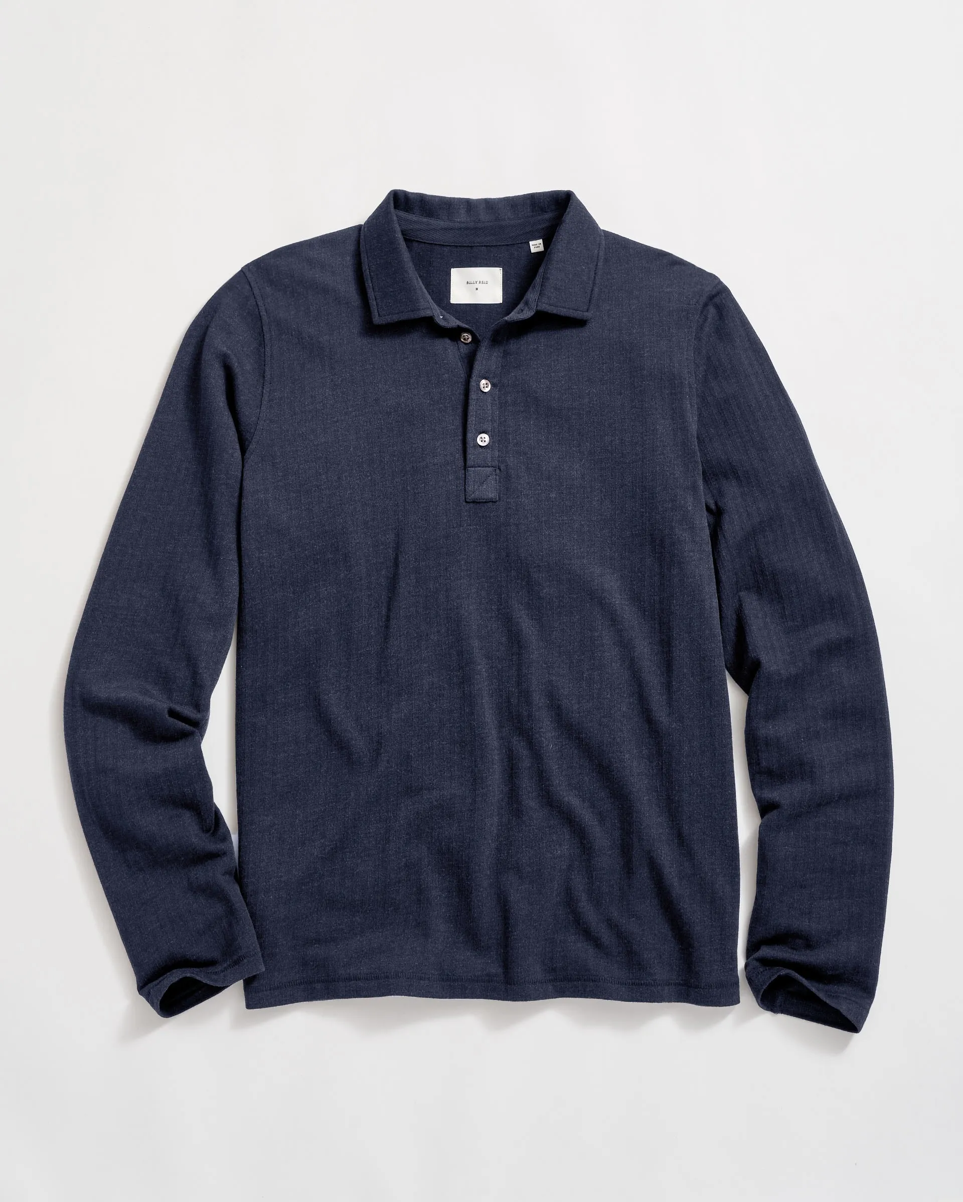 Long Sleeve Herringbone Polo sold by Billy Reid