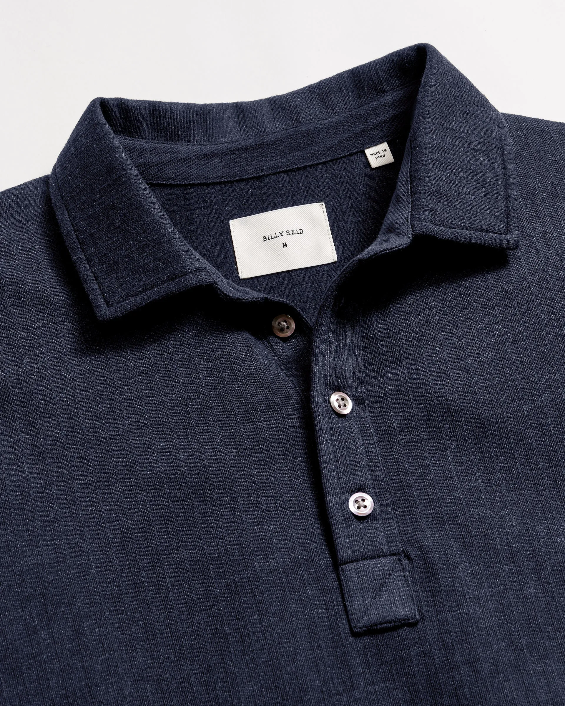 Long Sleeve Herringbone Polo sold by Billy Reid product image thumbnail 5