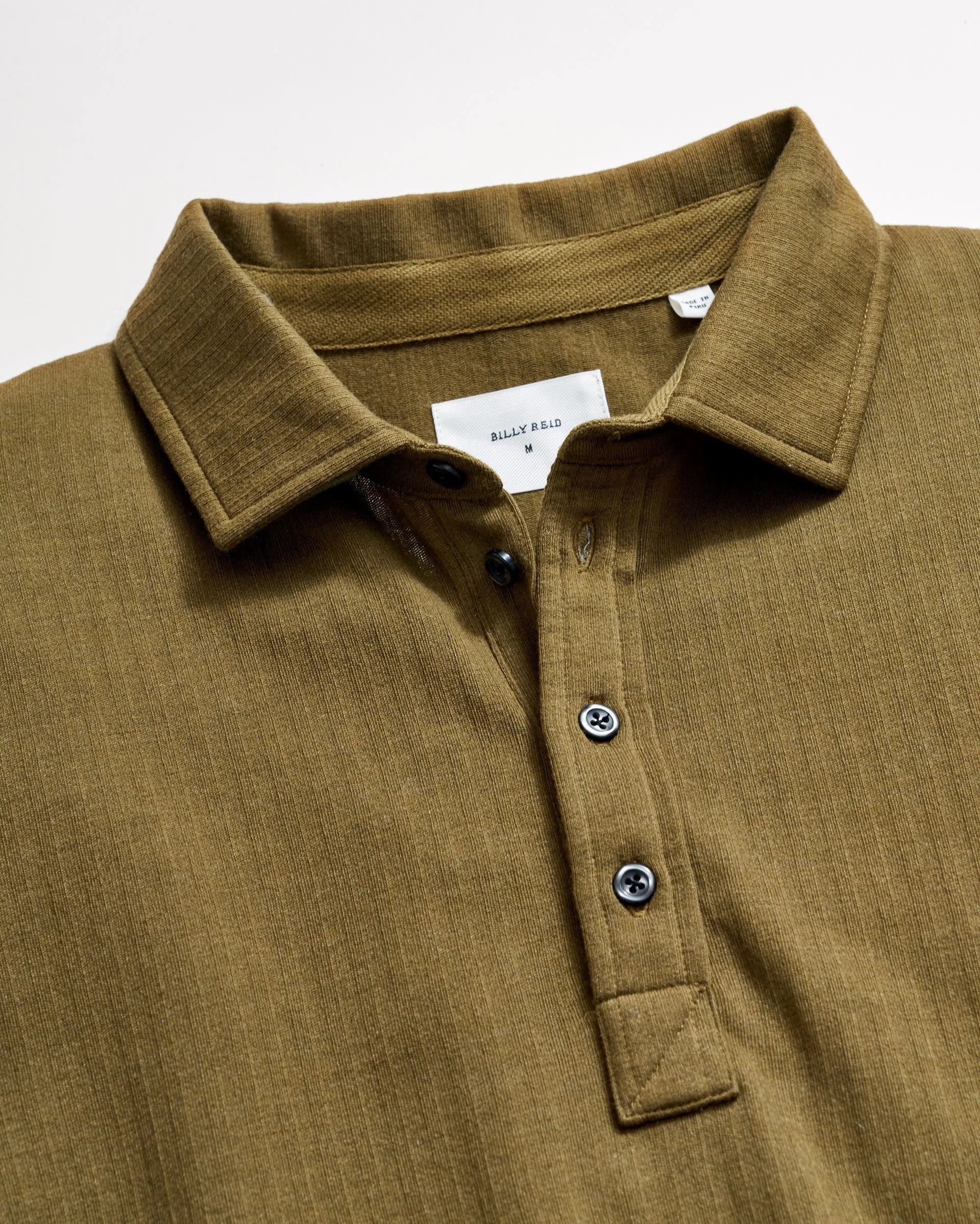 Long Sleeve Herringbone Polo sold by Billy Reid product image thumbnail 2