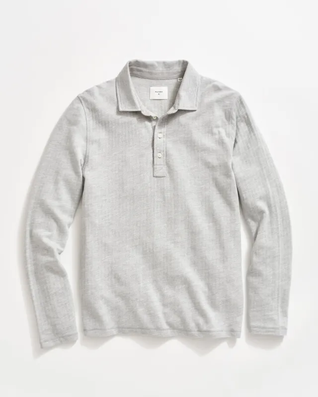 Long Sleeve Herringbone Polo sold by Billy Reid