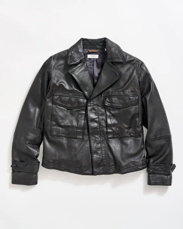 LEATHER PATCHWORK JACKET by GOLF WANG | Parallel