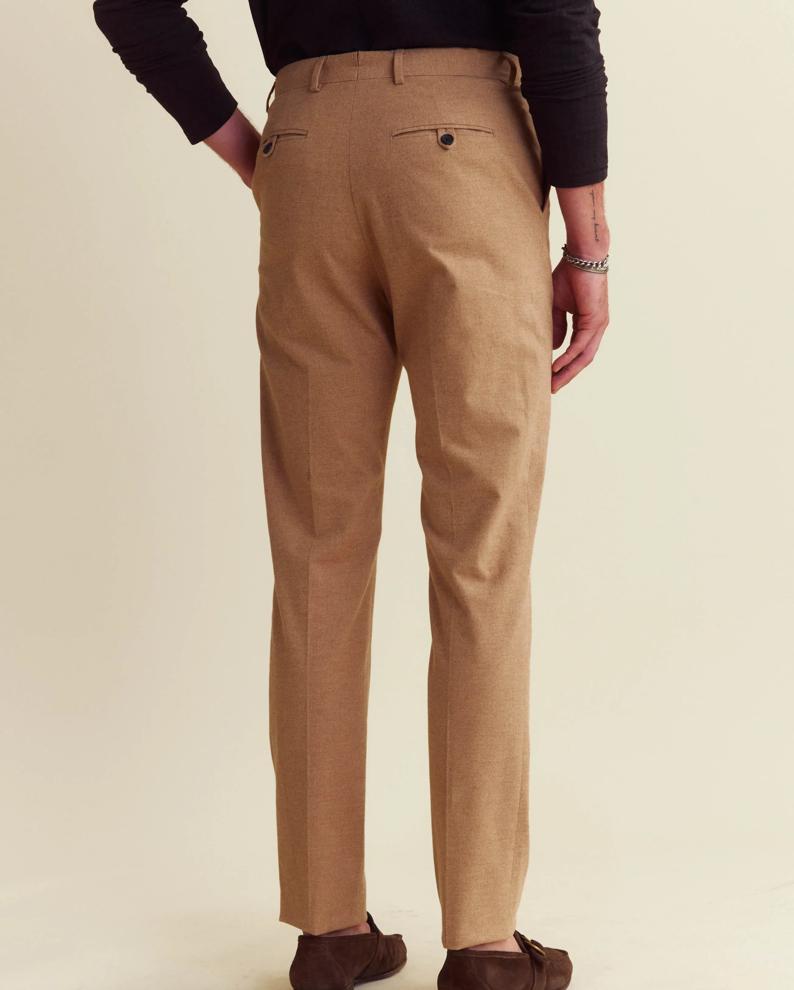 Flannel Flat Front Trouser sold by Billy Reid product image thumbnail 3